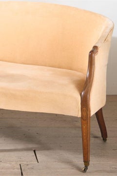 19th century Hepplewhite style curved back settee