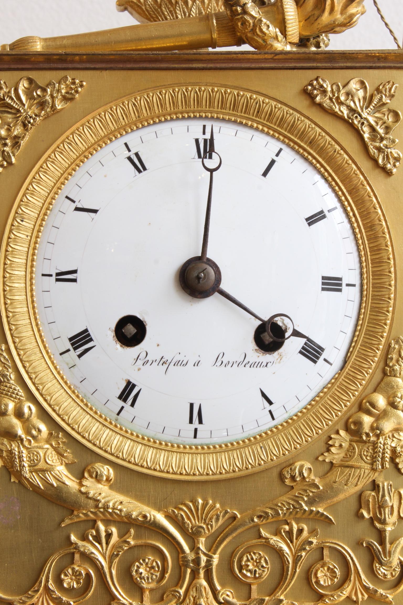 19th Century Hermes Clock In Good Condition In Marseille, FR