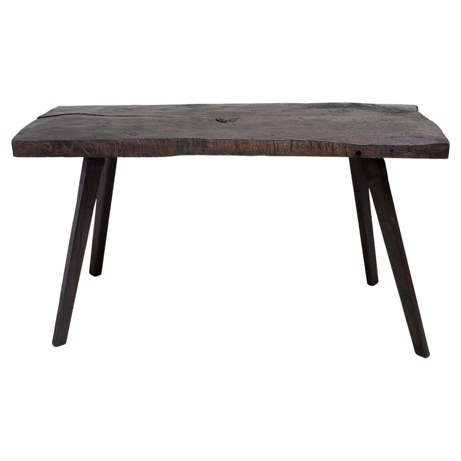 19th Century Hewn Beech Transylvanian Mountain Table For Sale
