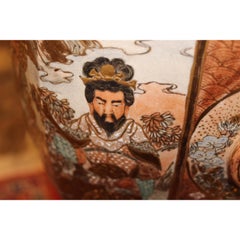 19th Century, Hexagonal Satsuma Vase Painted in Enamels, Japan