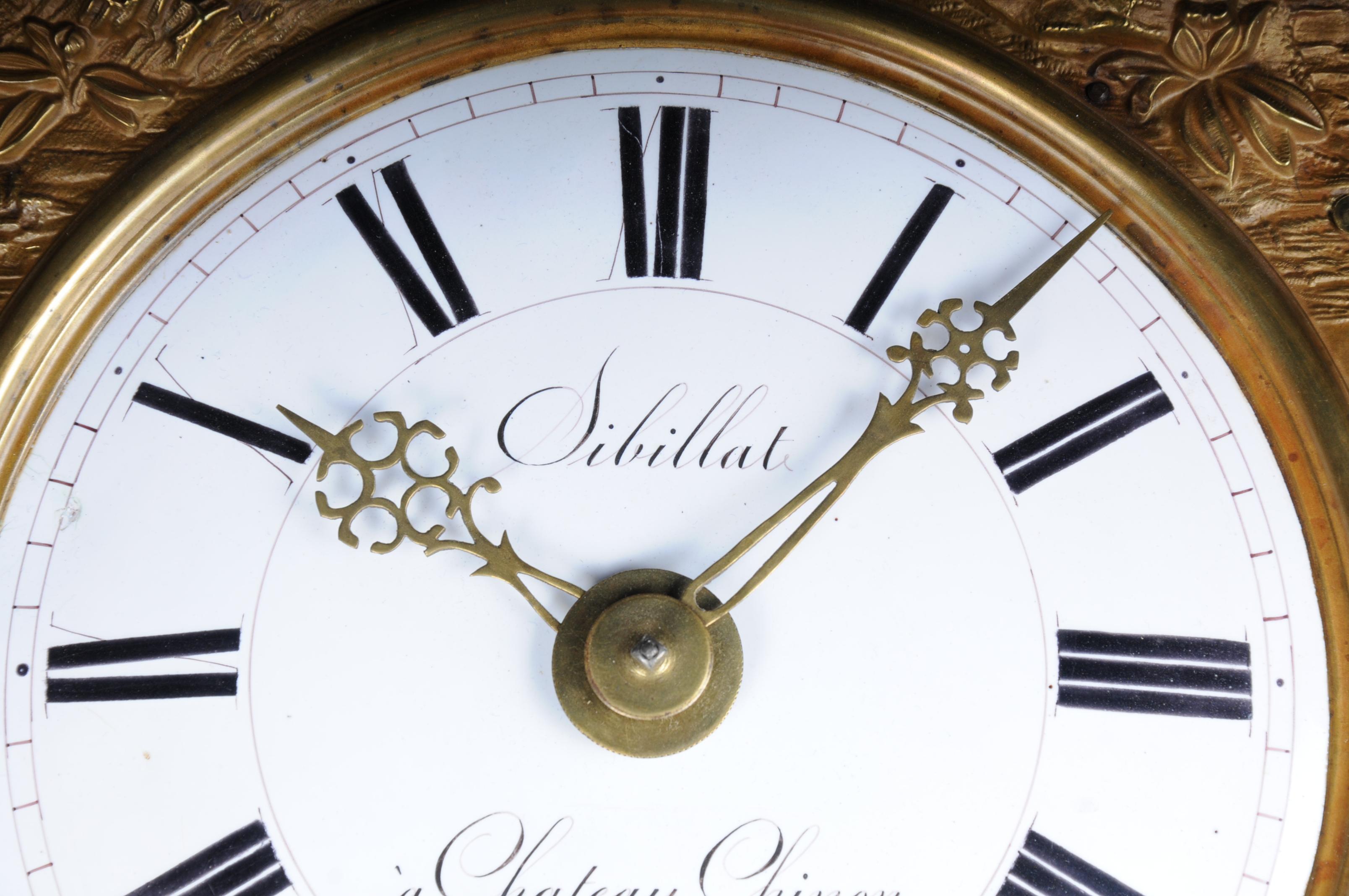 Orologio da parete in ottone di alta qualità del 19° secolo in vendita 4