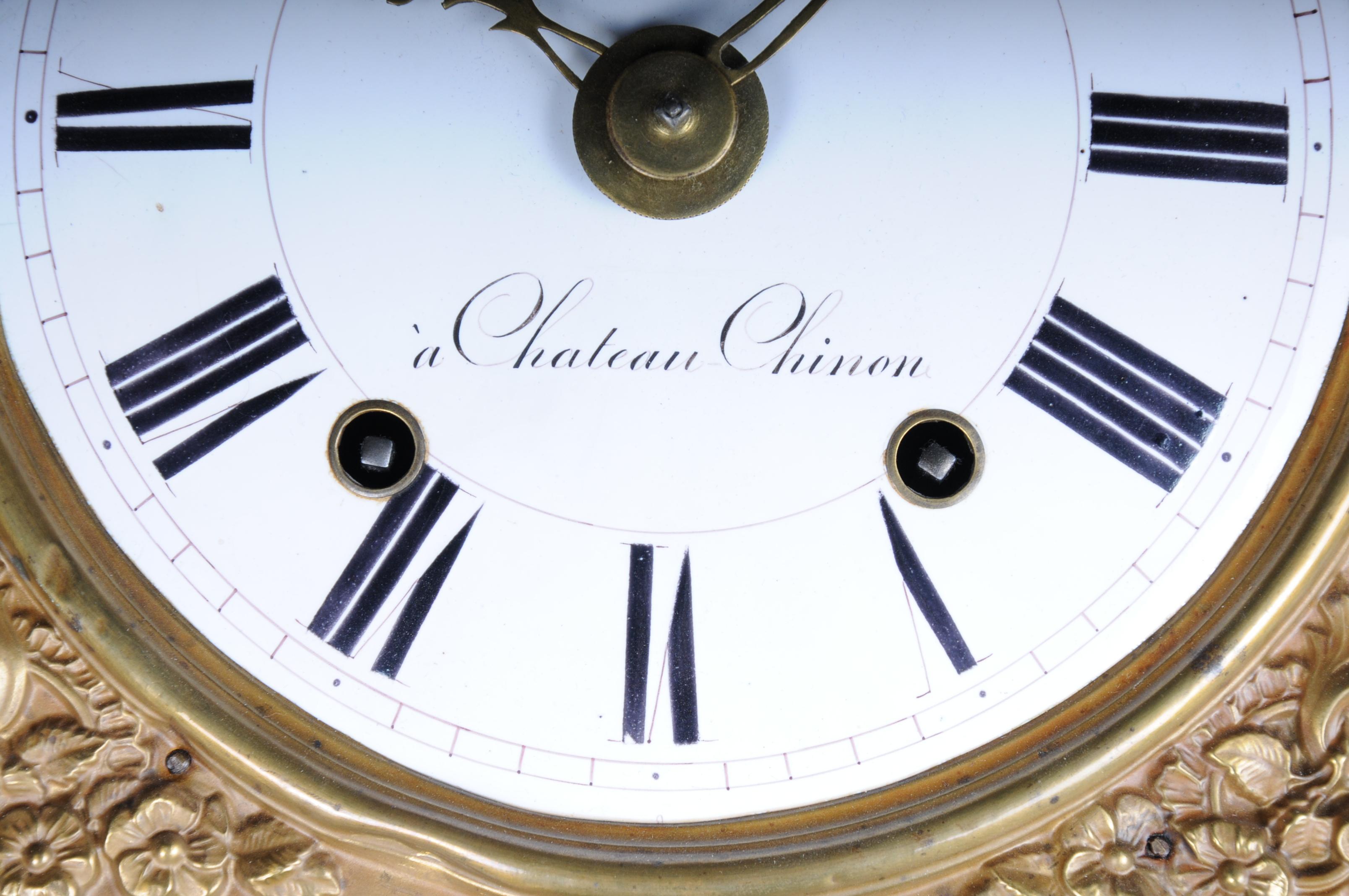 Orologio da parete in ottone di alta qualità del 19° secolo in vendita 3