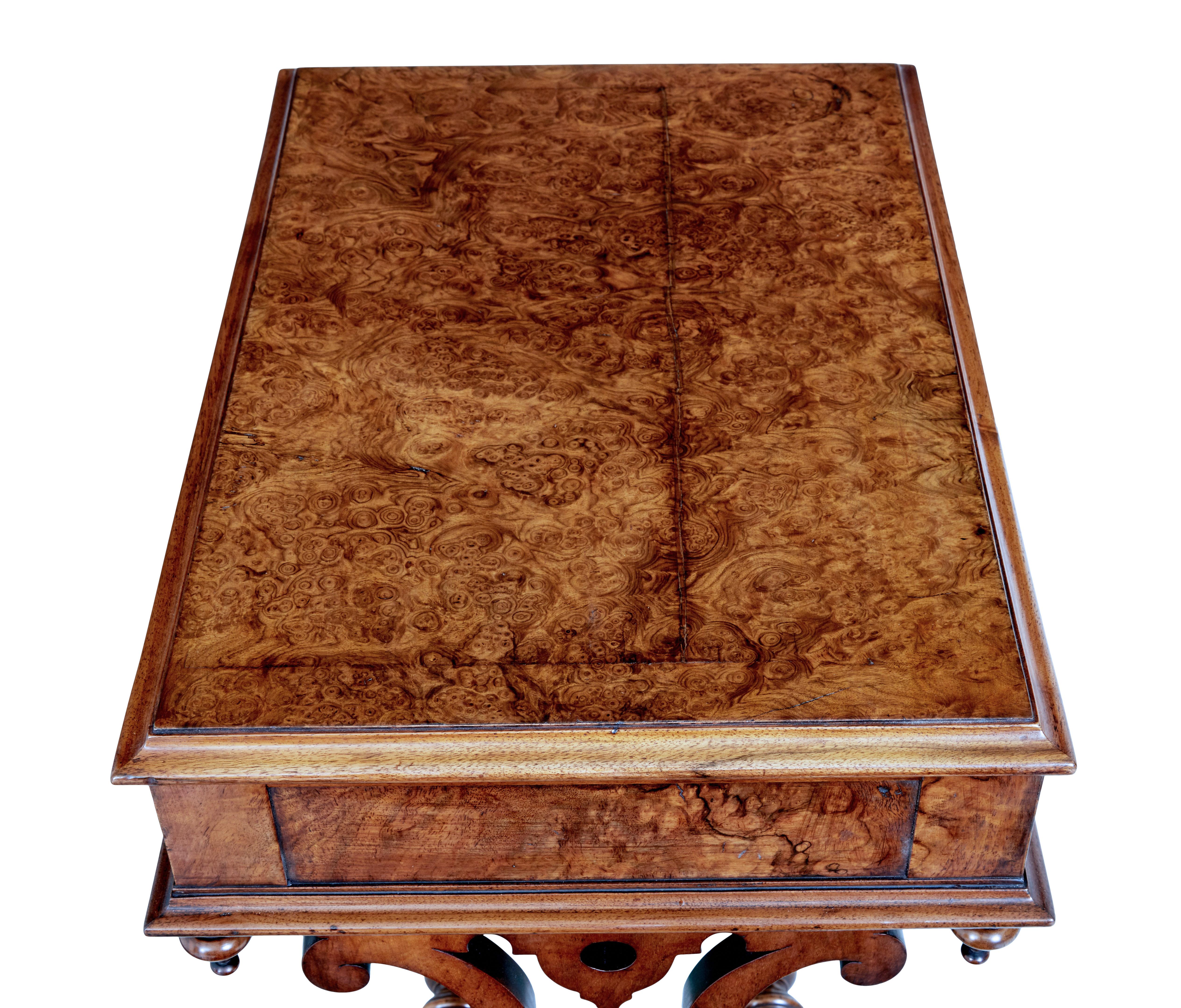 Satinwood 19th Century High Victorian Burr Walnut Occasional Table