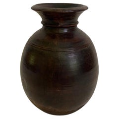 19th Century Himalayan Turned Teak  Pot / Vase