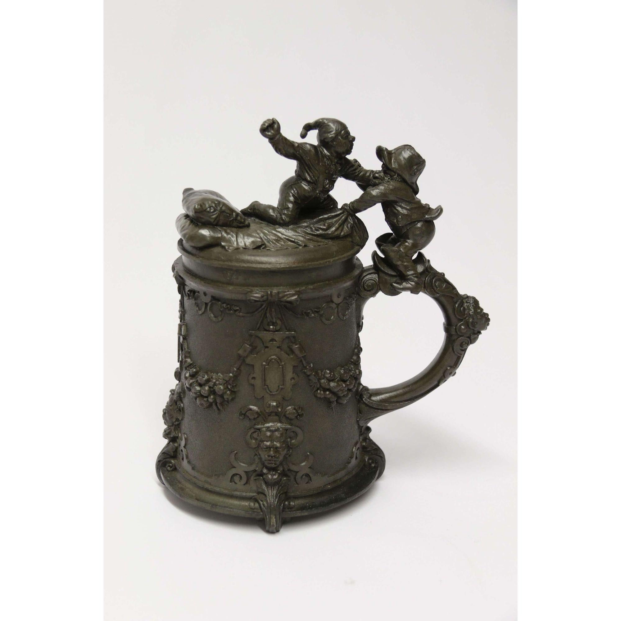 19th Century Historical Military Commemorative Pewter Stein, Circa 1870 11