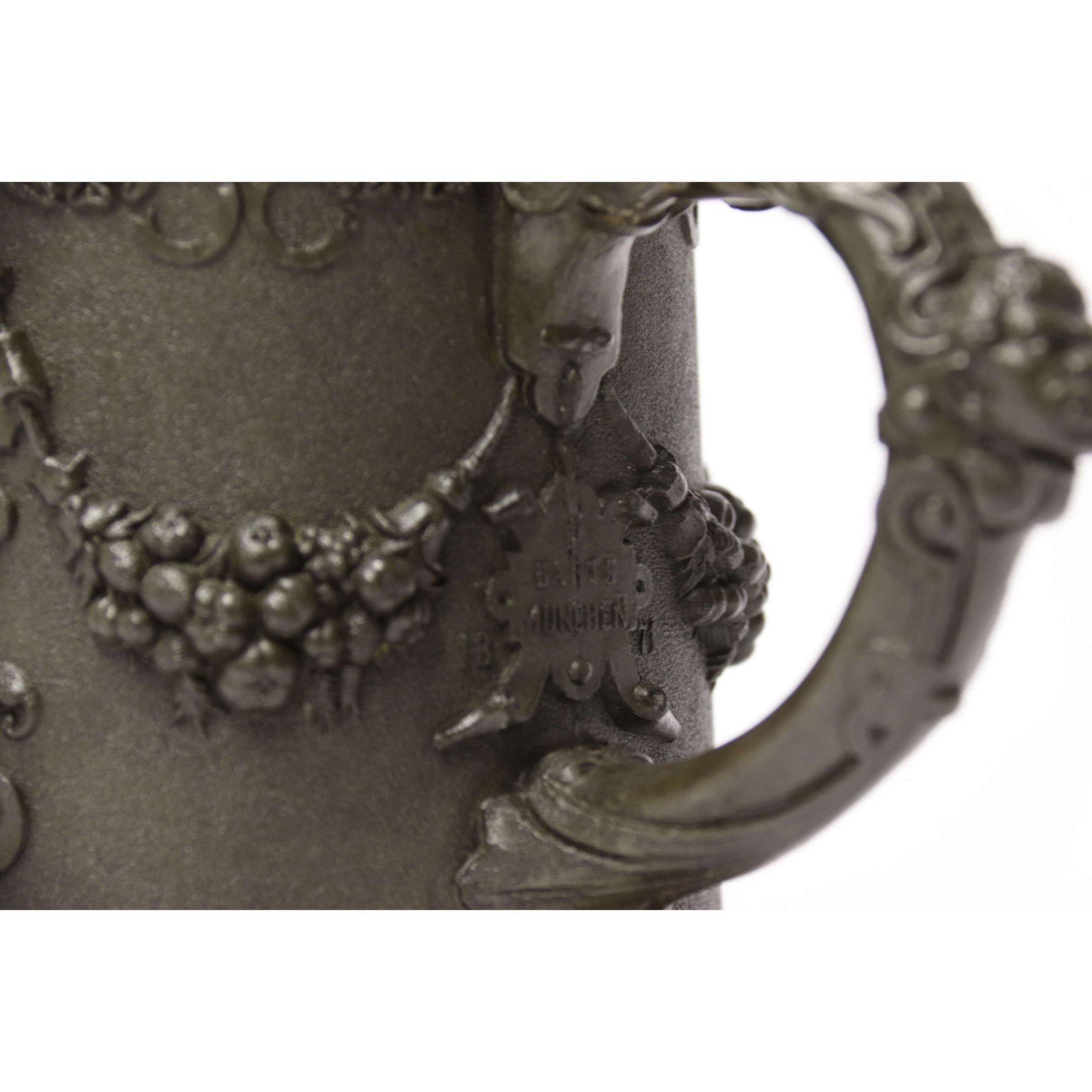 19th Century Historical Military Commemorative Pewter Stein, Circa 1870 12