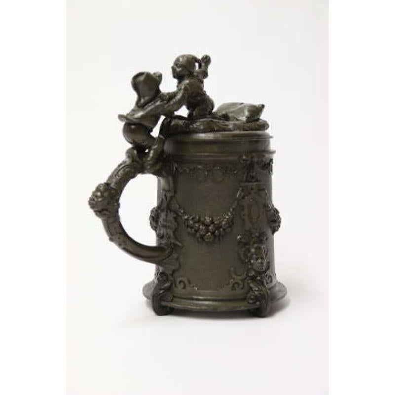 19th Century historical Military Commemorative Pewter Stein Circa 1870

This rare and most interesting commemorative lidded beer stein was made by the highly regarded German firm Ritter in Landshut. It is beautifully modelled and cast in heavy