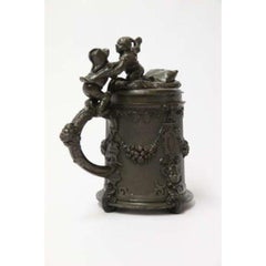 19th Century Historical Military Commemorative Pewter Stein, Circa 1870