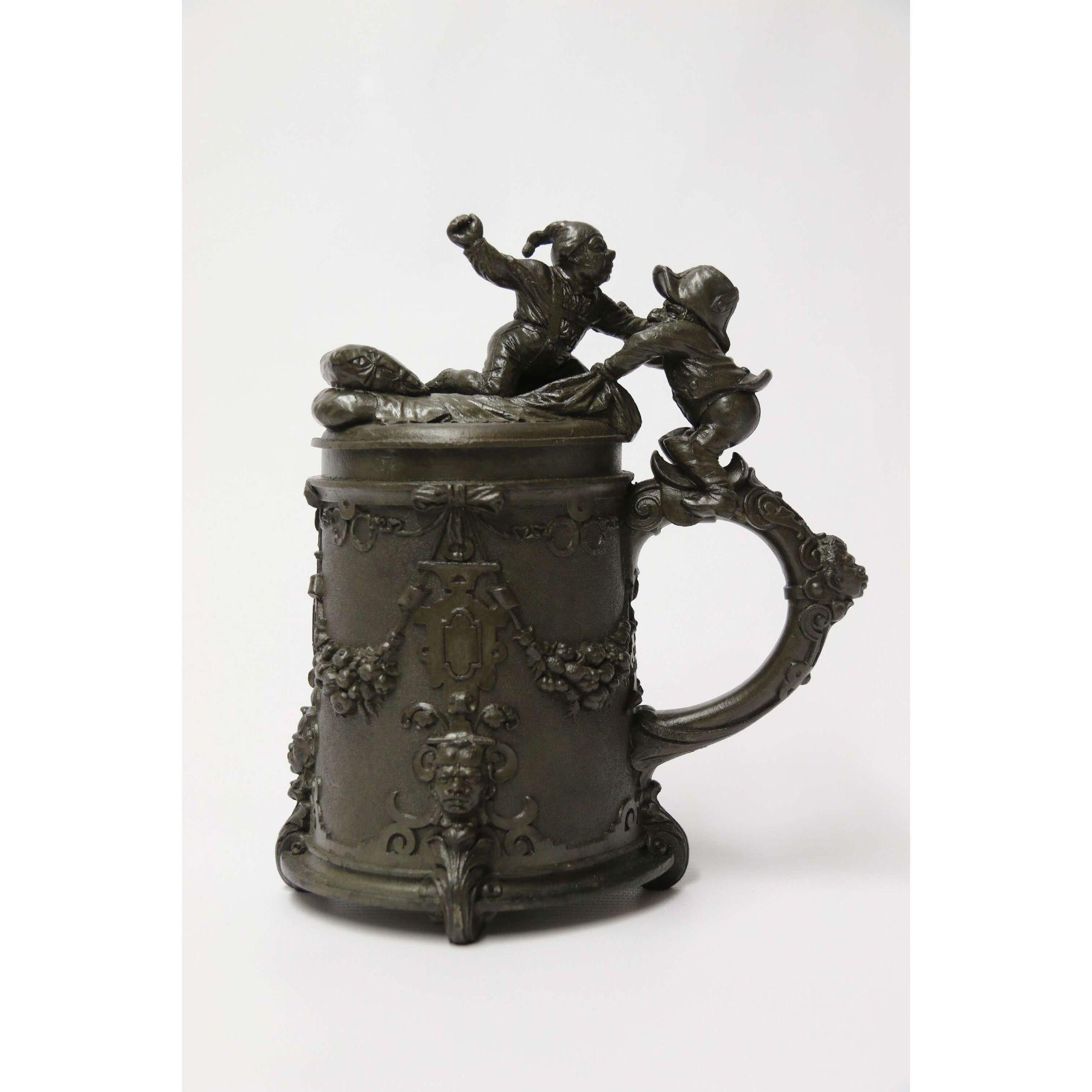 19th Century Historical Military Commemorative Pewter Stein, Circa 1870 In Good Condition In Central England, GB
