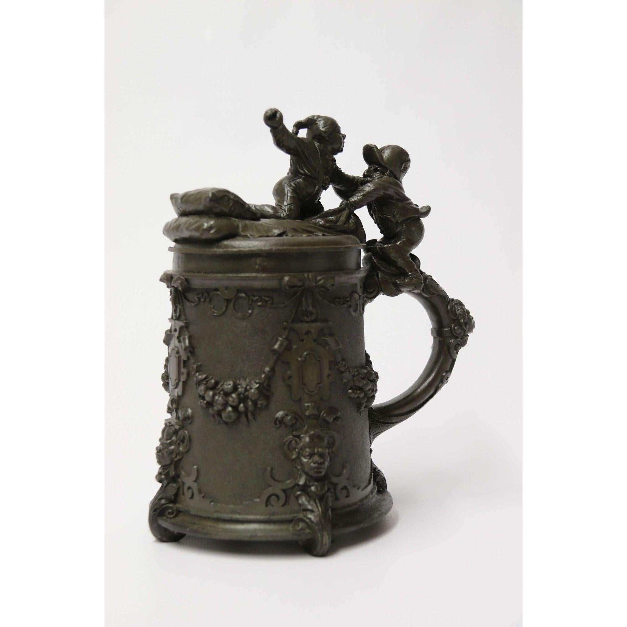 19th Century Historical Military Commemorative Pewter Stein, Circa 1870 1
