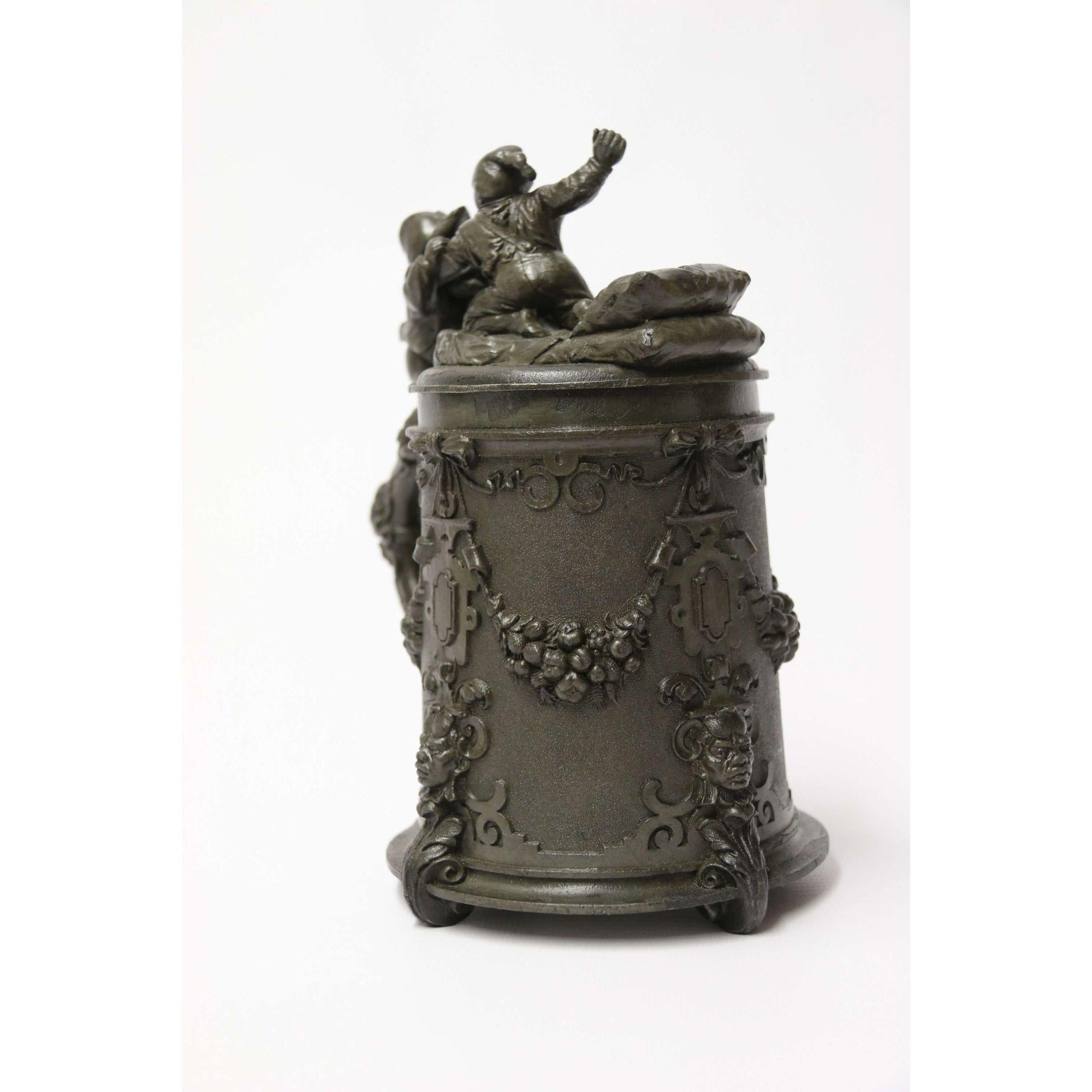 19th Century Historical Military Commemorative Pewter Stein, Circa 1870 3