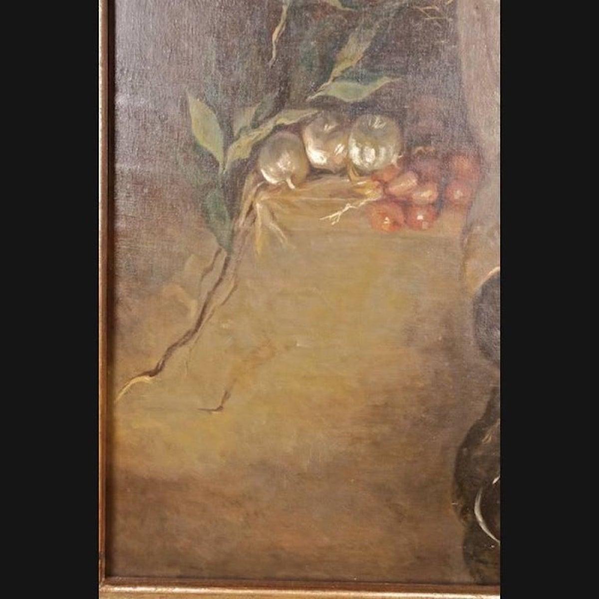 Monumentale dipinto a olio con motivi di pesci, misure: 163 x 115 cm.
Olio su tela. Un dipinto assolutamente naturalistico. Un evento unico.
