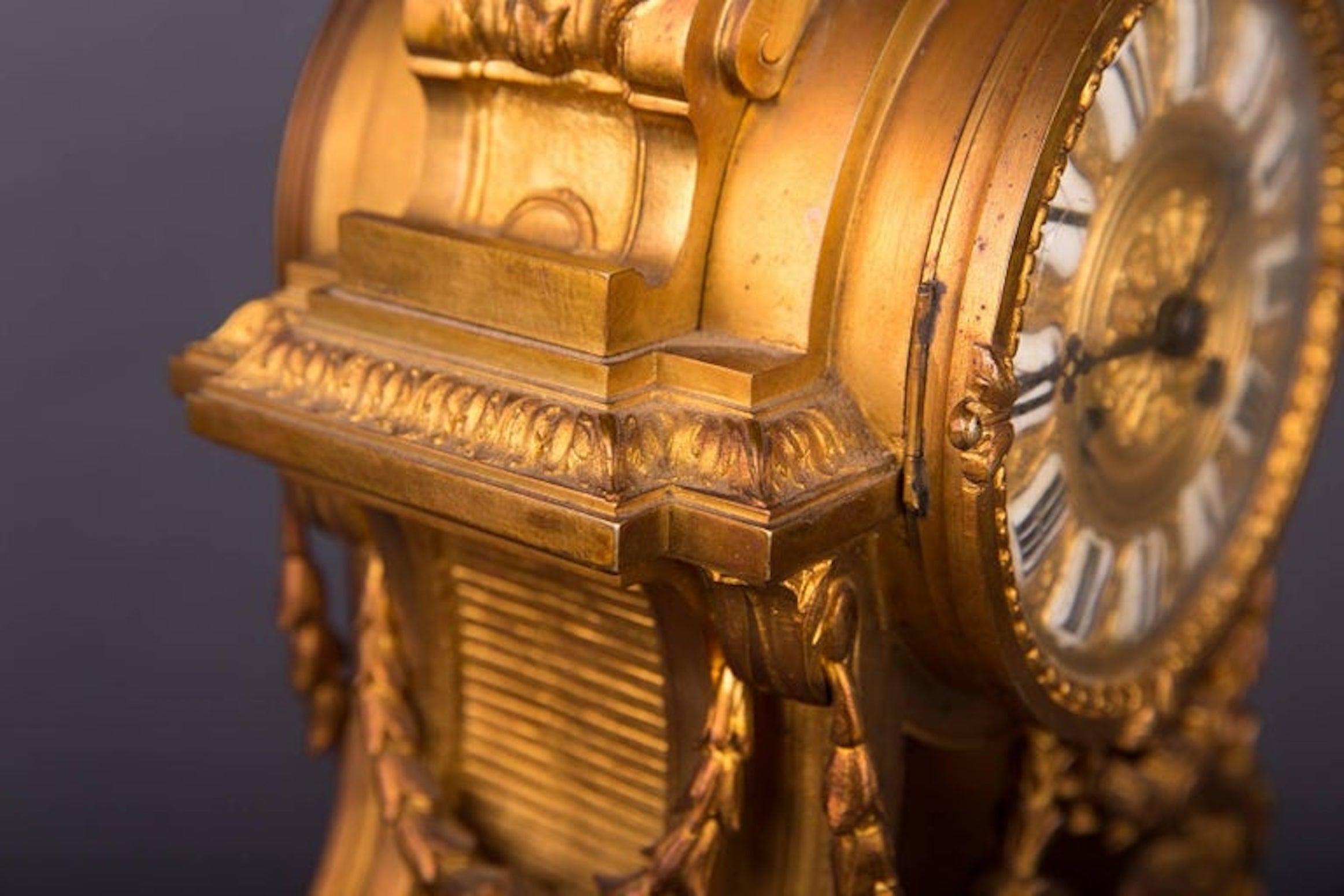 19th Century Historism Antique Chimney Clock Pendule For Sale 1