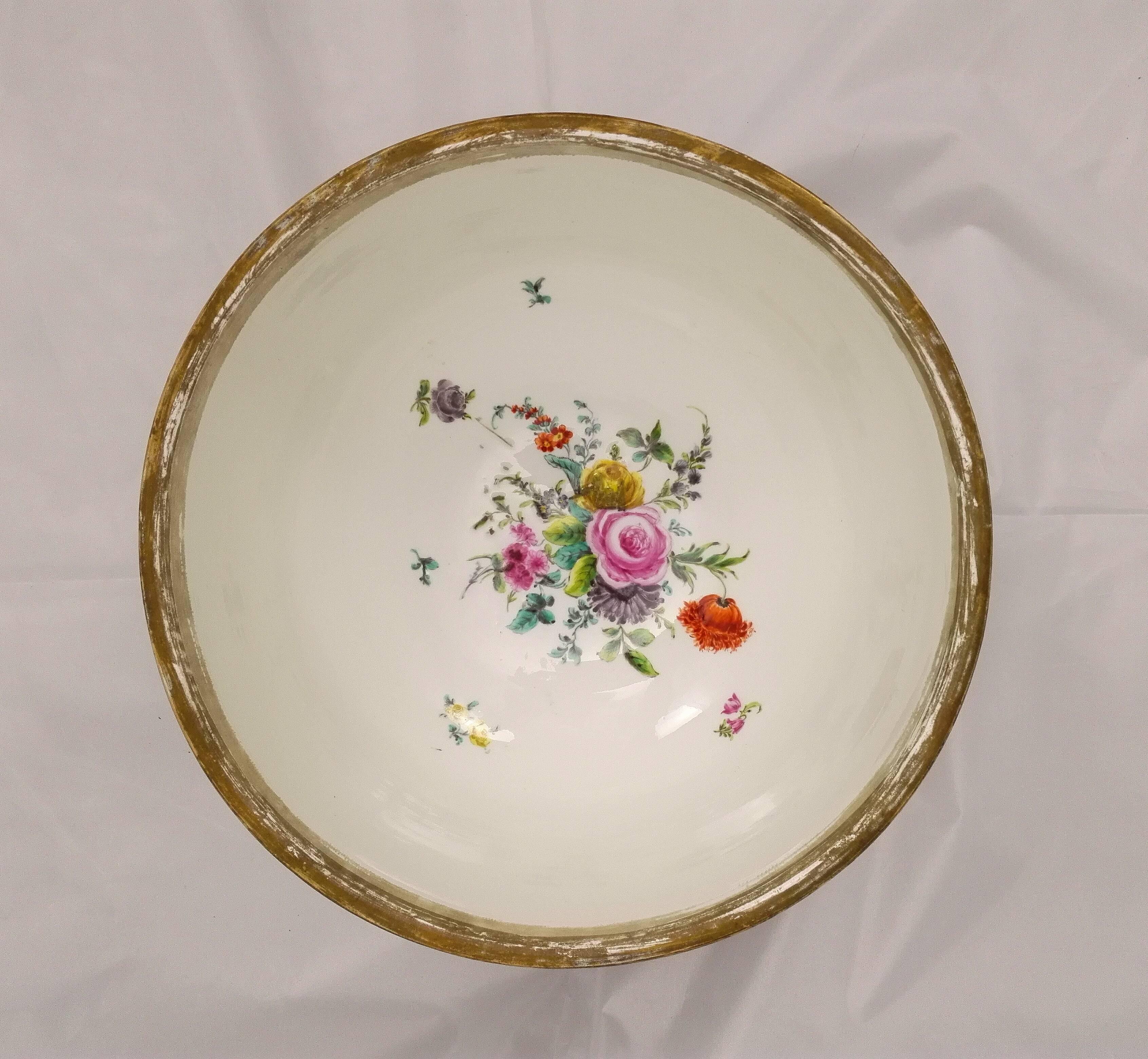 19th Century Historismus Painting Meissen Lid Punsch Hardpaste Porcelain Bowl For Sale 6
