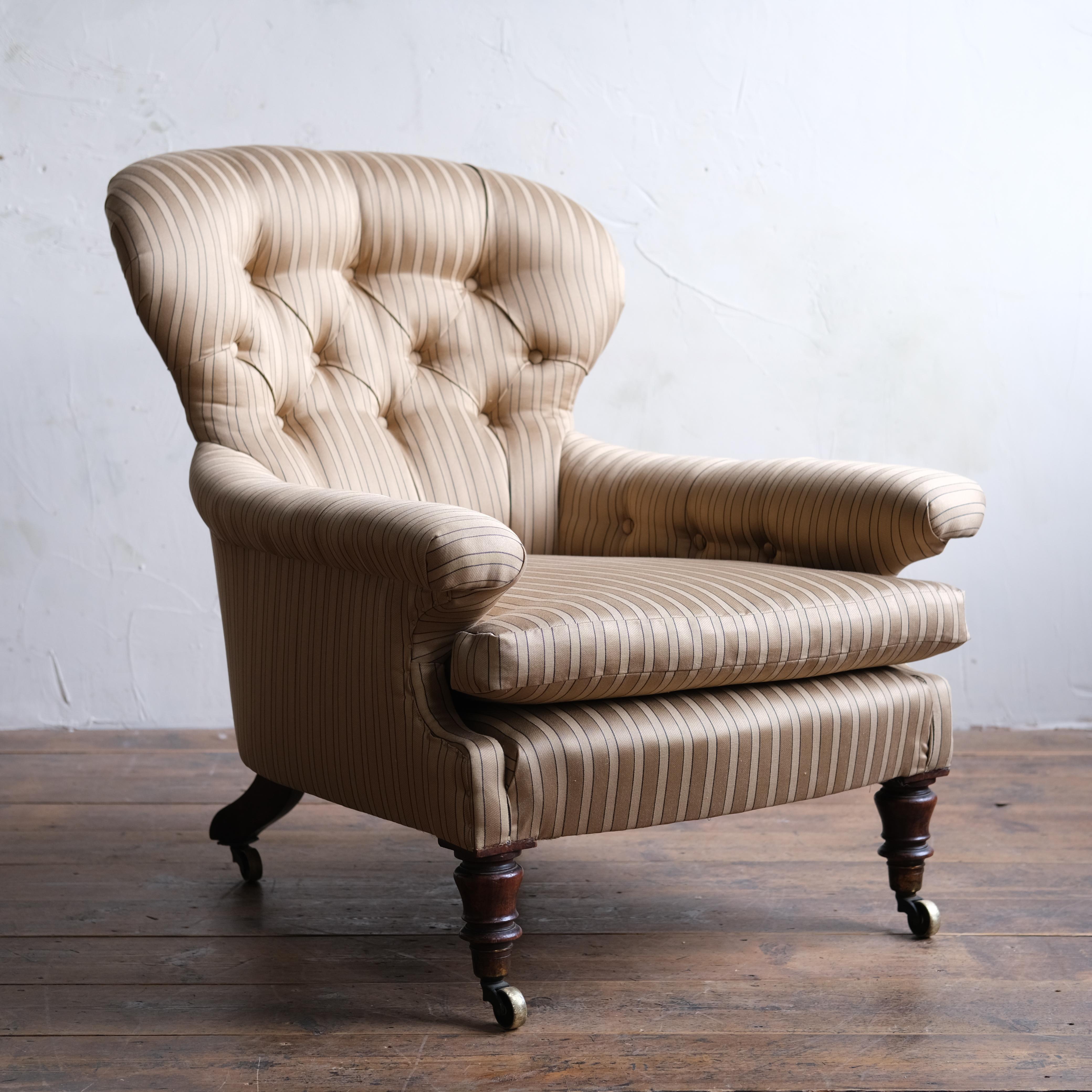 Victorian 19th Century, Holland and Son Armchair For Sale