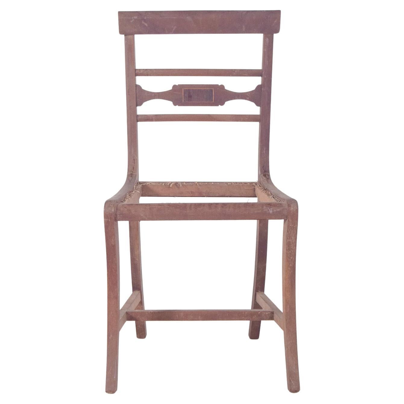 Chaise de salle à manger à dossier creux du 19e siècle