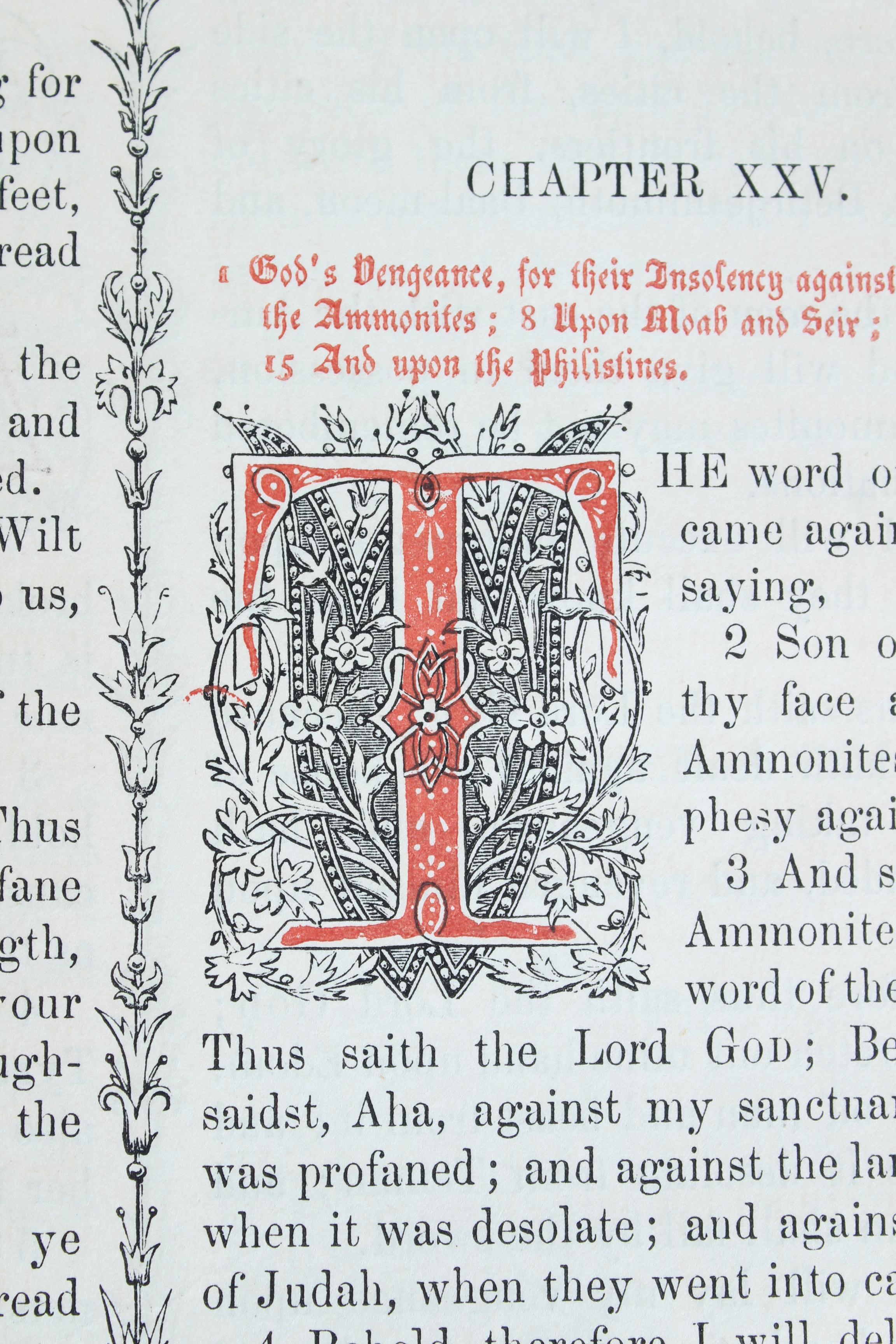 Bible du 19e siècle avec gravures en cuivre, reliure en cuir, vers 1870 8
