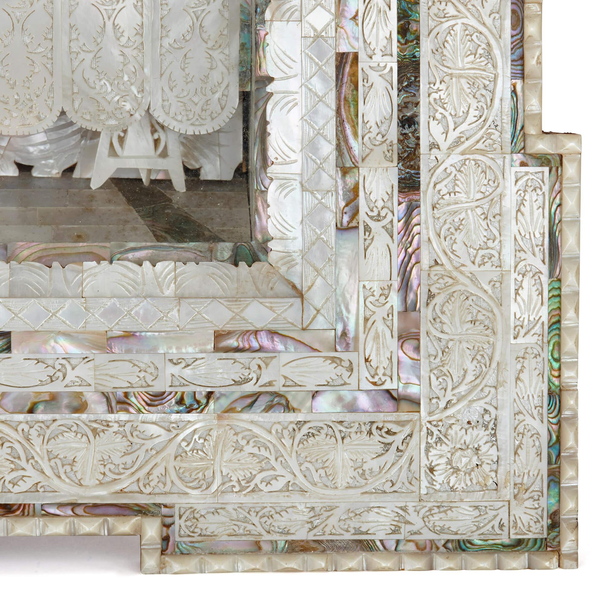 19th Century Holy Land Mother-of-Pearl Icon In Excellent Condition For Sale In London, GB