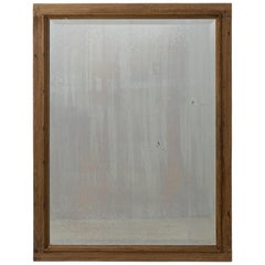 19th Century French Provincial Oak Mirror with Honey Wood Frame