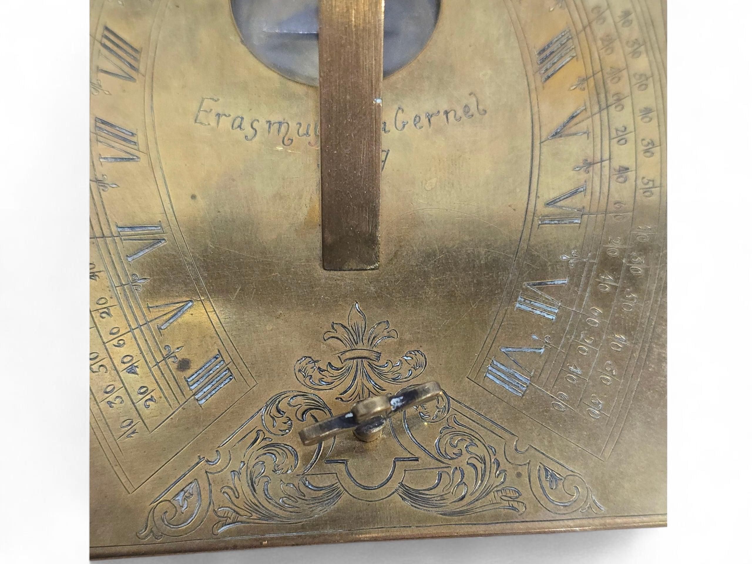 Fin du XIXe siècle Cadran solaire horizontal en bronze du XIXe siècle d'après Erasmus Habermel en vente