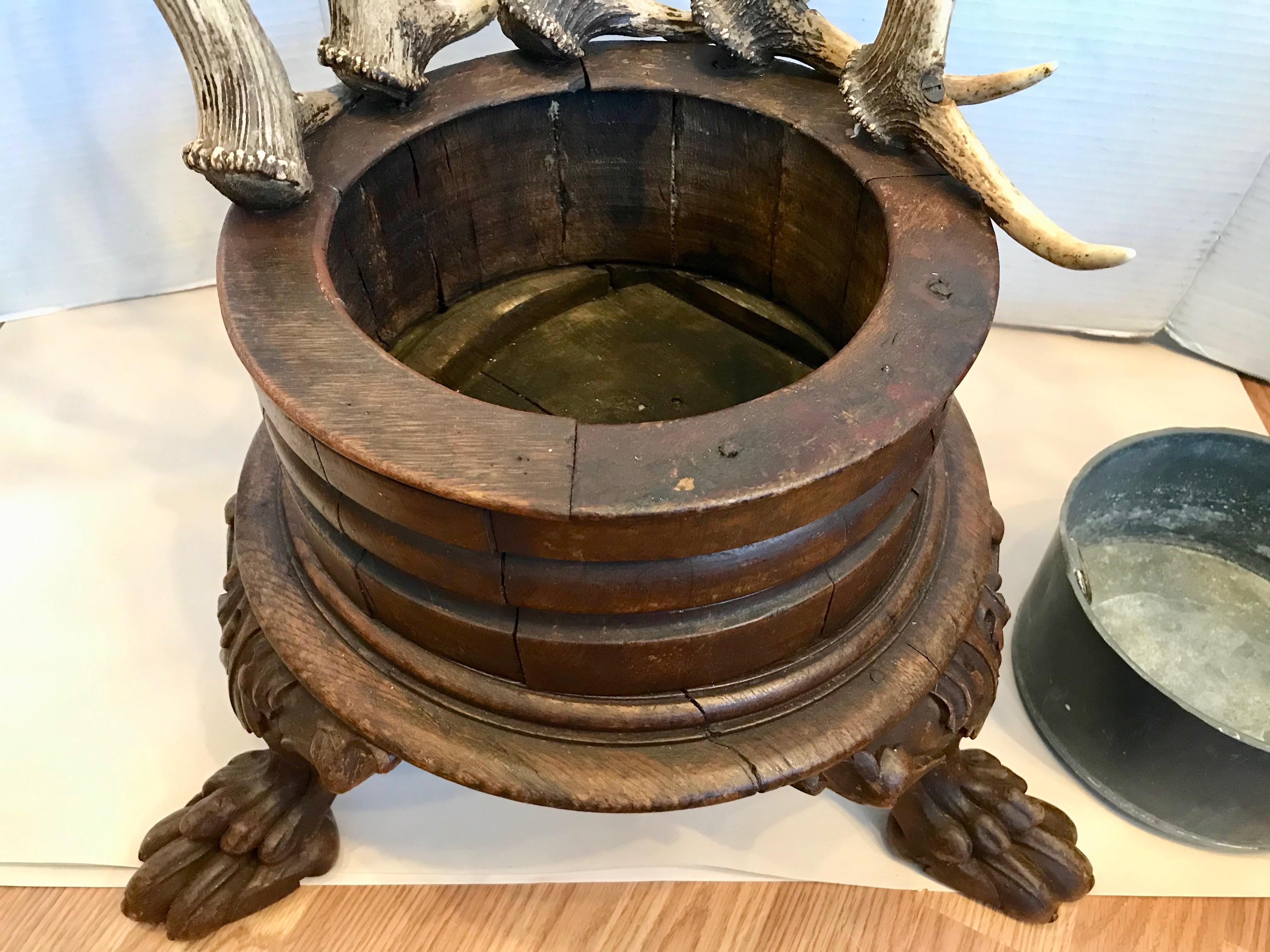 19TH Century Horn Appointed  Wine Cooler For Sale 4