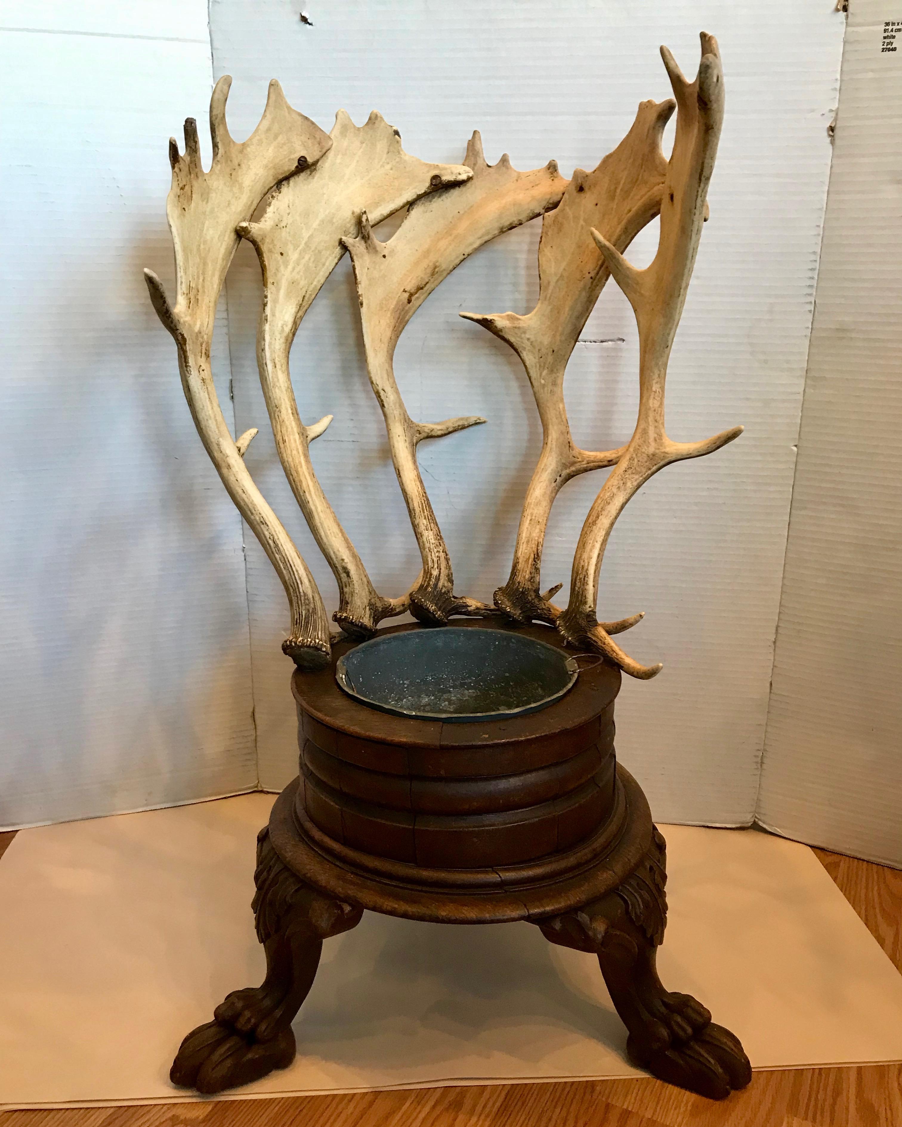 European 19TH Century Horn Appointed  Wine Cooler For Sale