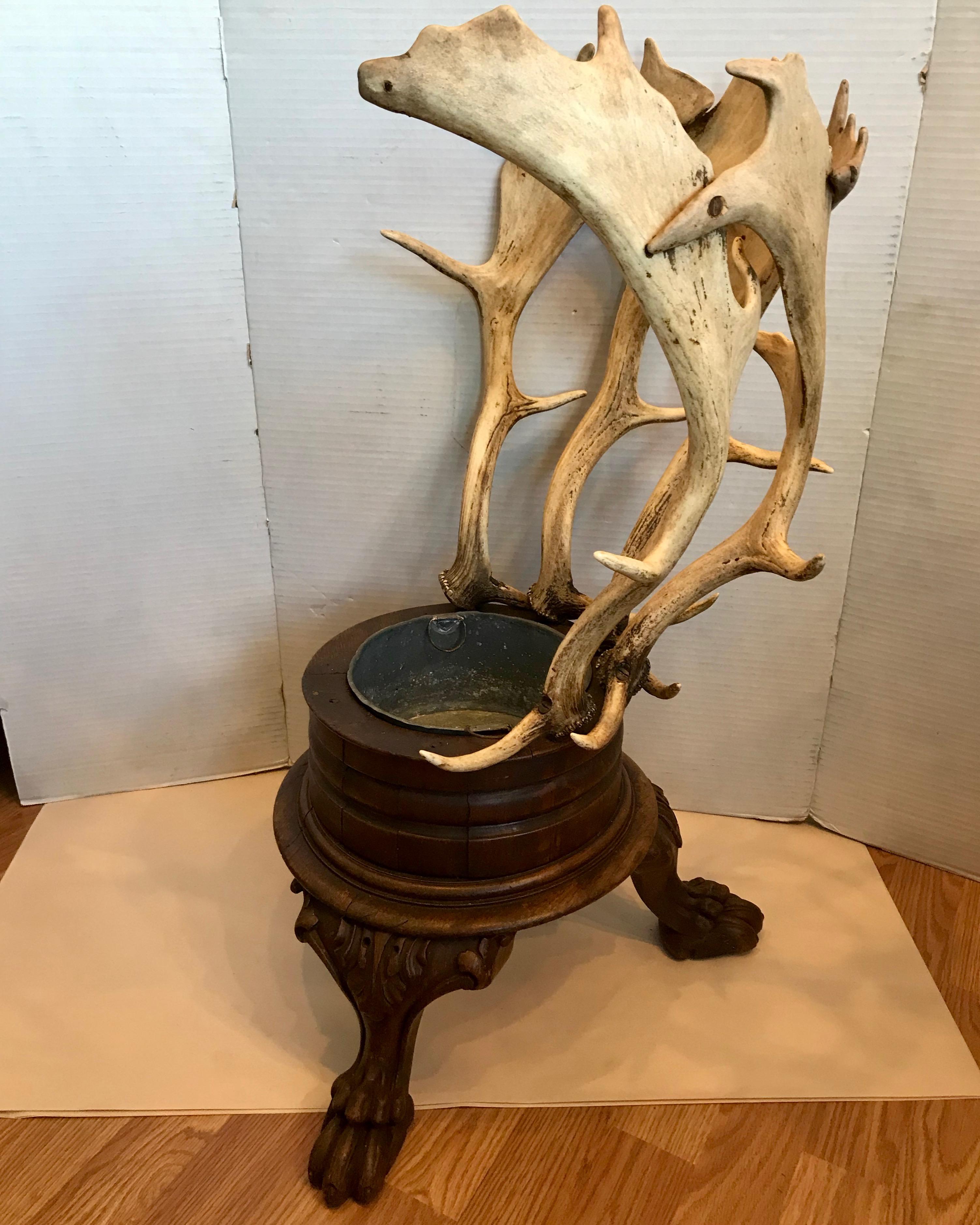 19TH Century Horn Appointed  Wine Cooler In Good Condition For Sale In West Palm Beach, FL