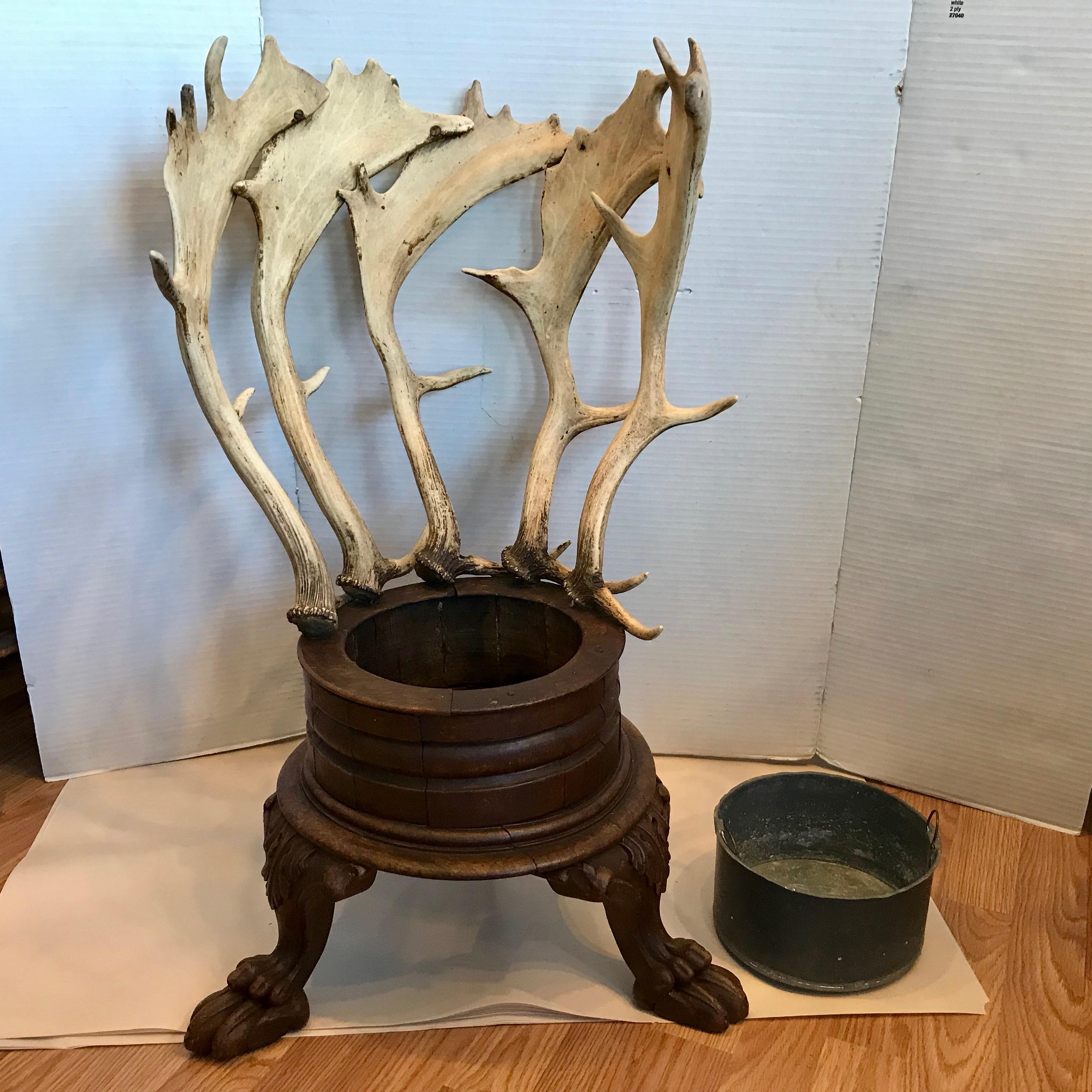 19TH Century Horn Appointed  Wine Cooler For Sale 2