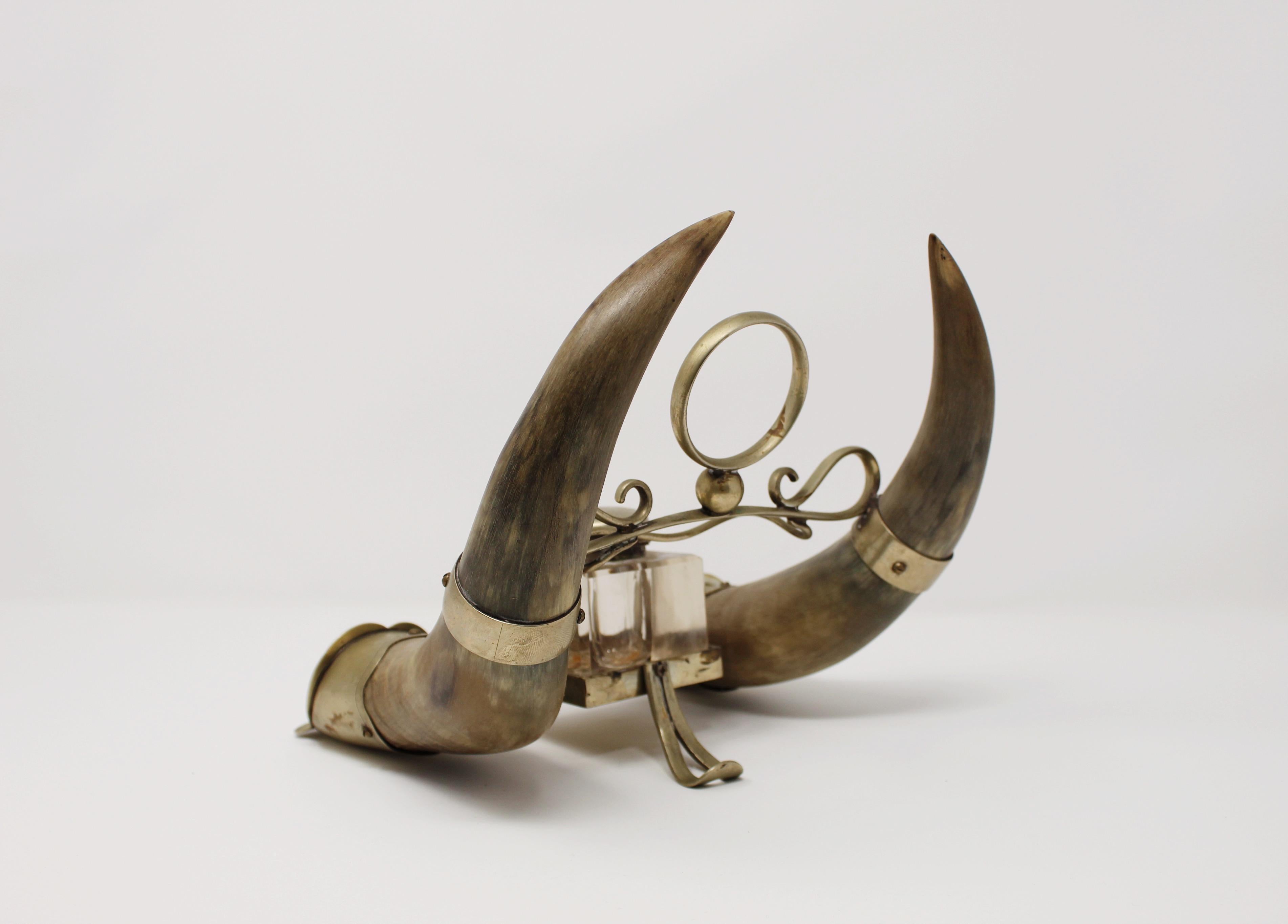 19th Century Horn Inkwell 4