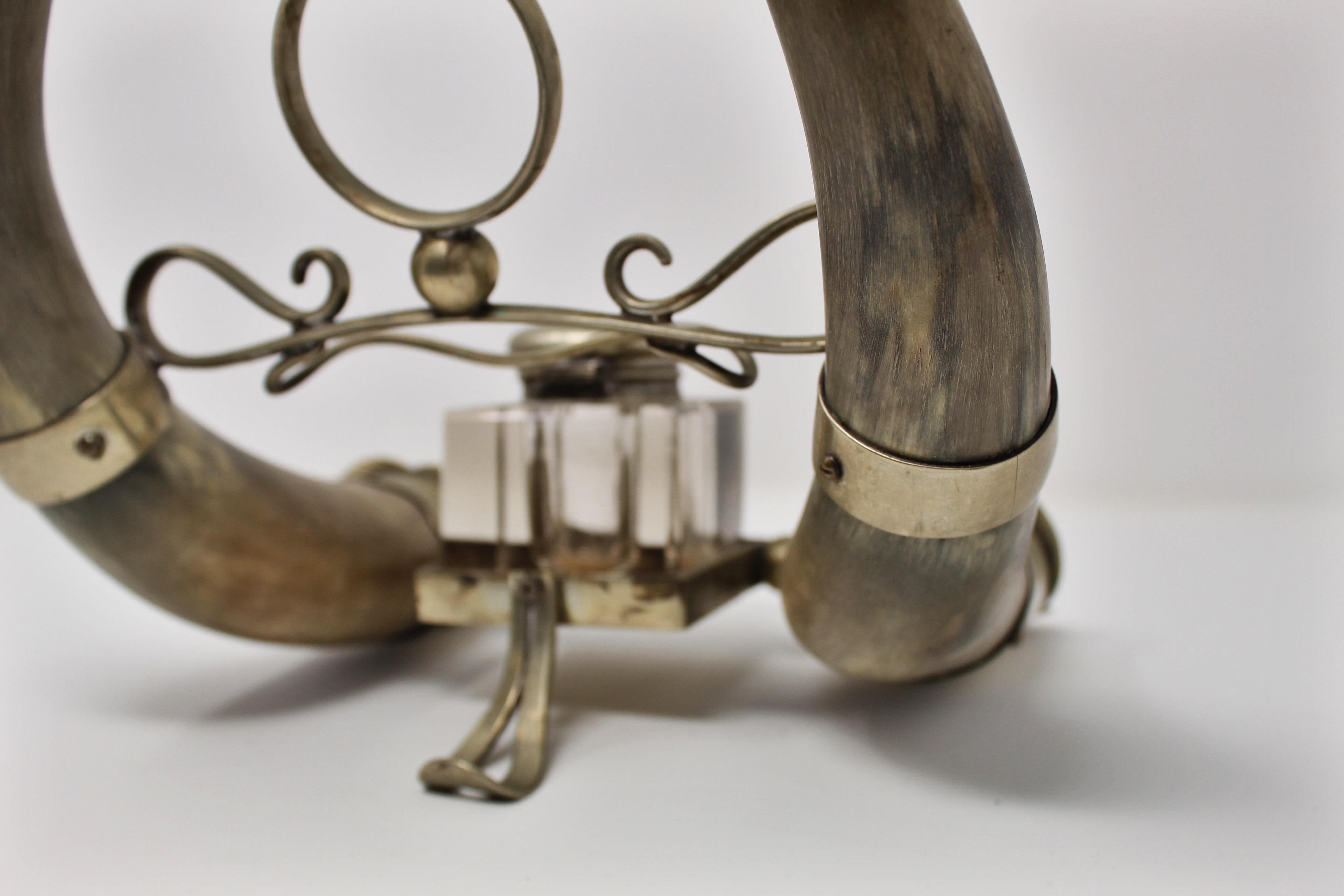 American 19th Century Horn Inkwell