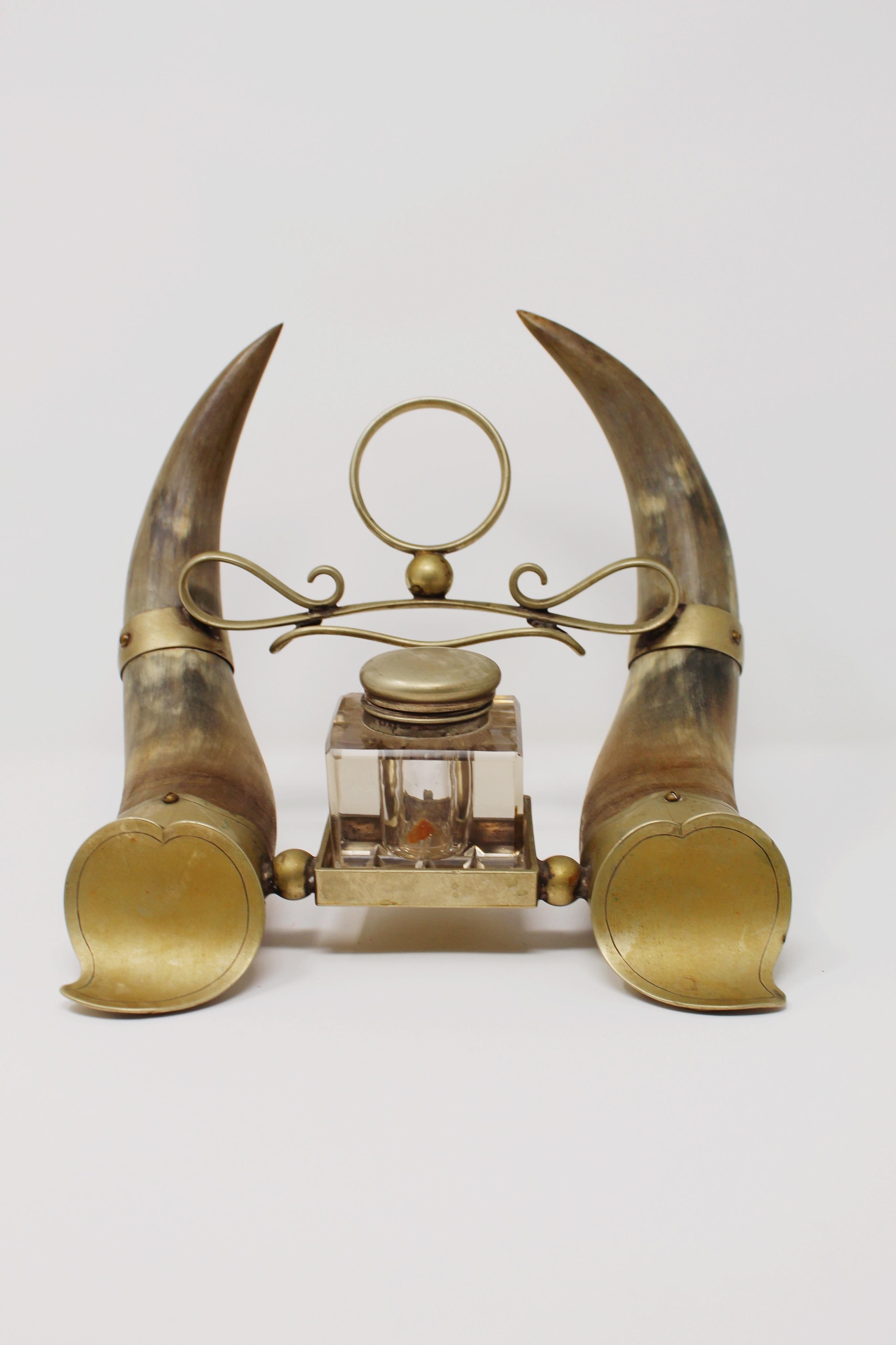 19th Century Horn Inkwell 1