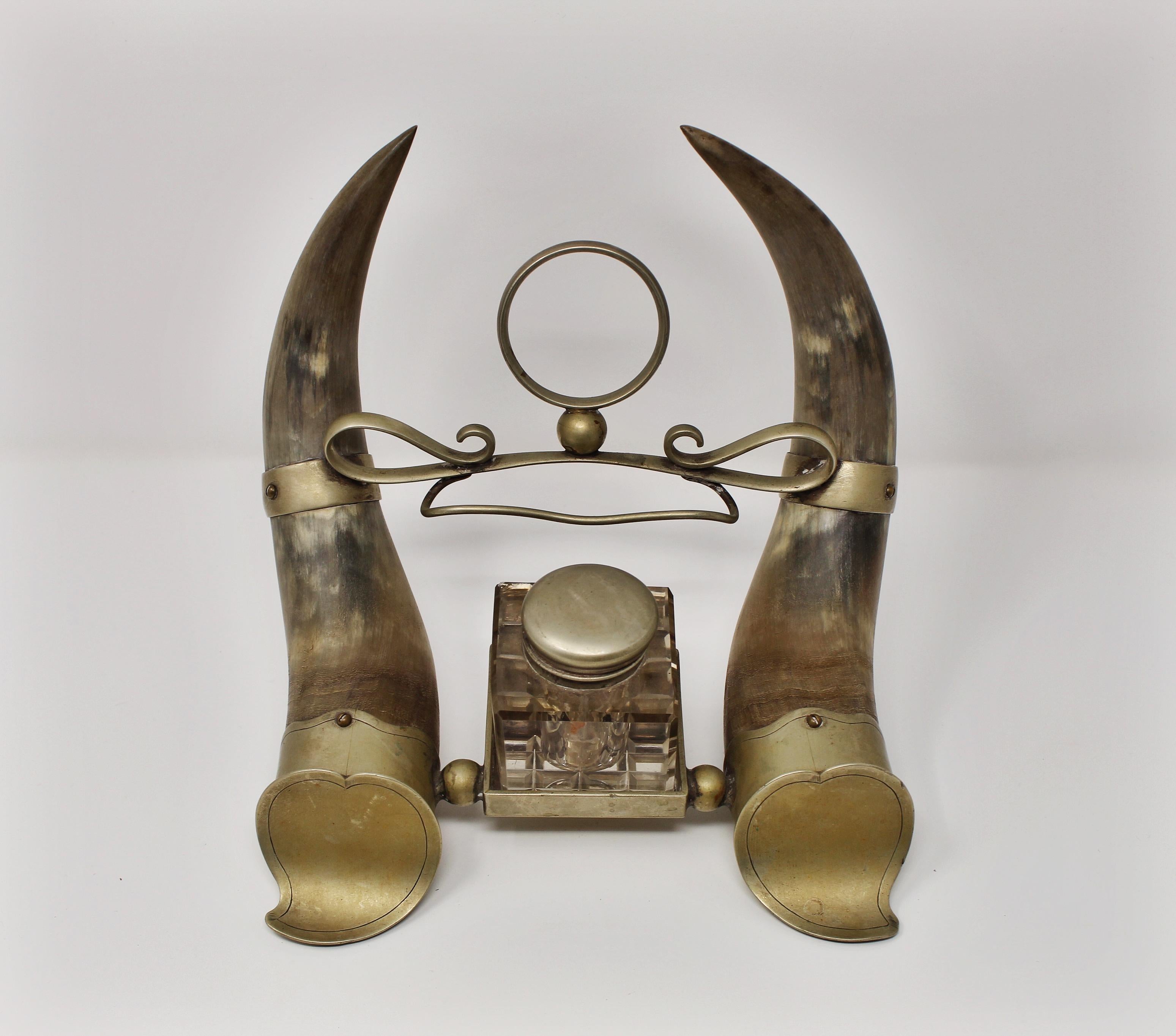 19th Century Horn Inkwell 3