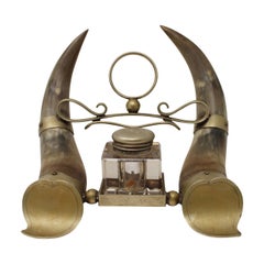 19th Century Horn Inkwell