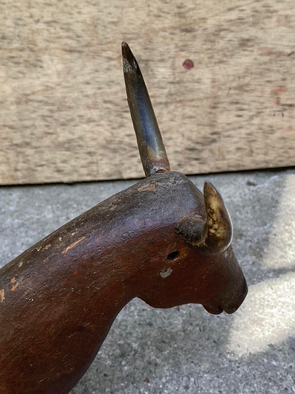 19th Century Horse and Ox from Nativity Scene For Sale 5
