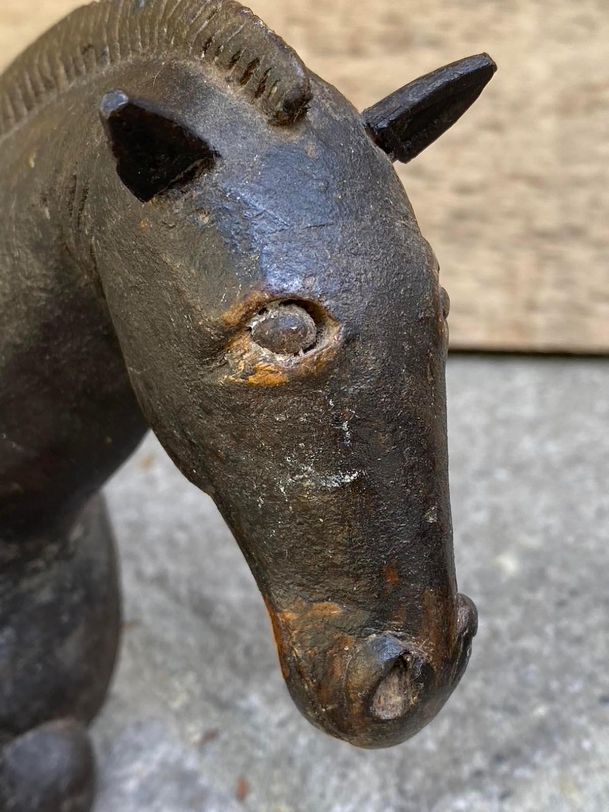 Guatemalan 19th Century Horse and Ox from Nativity Scene For Sale
