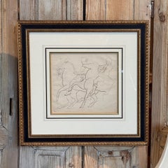 19th Century Horse and Rider Engraving