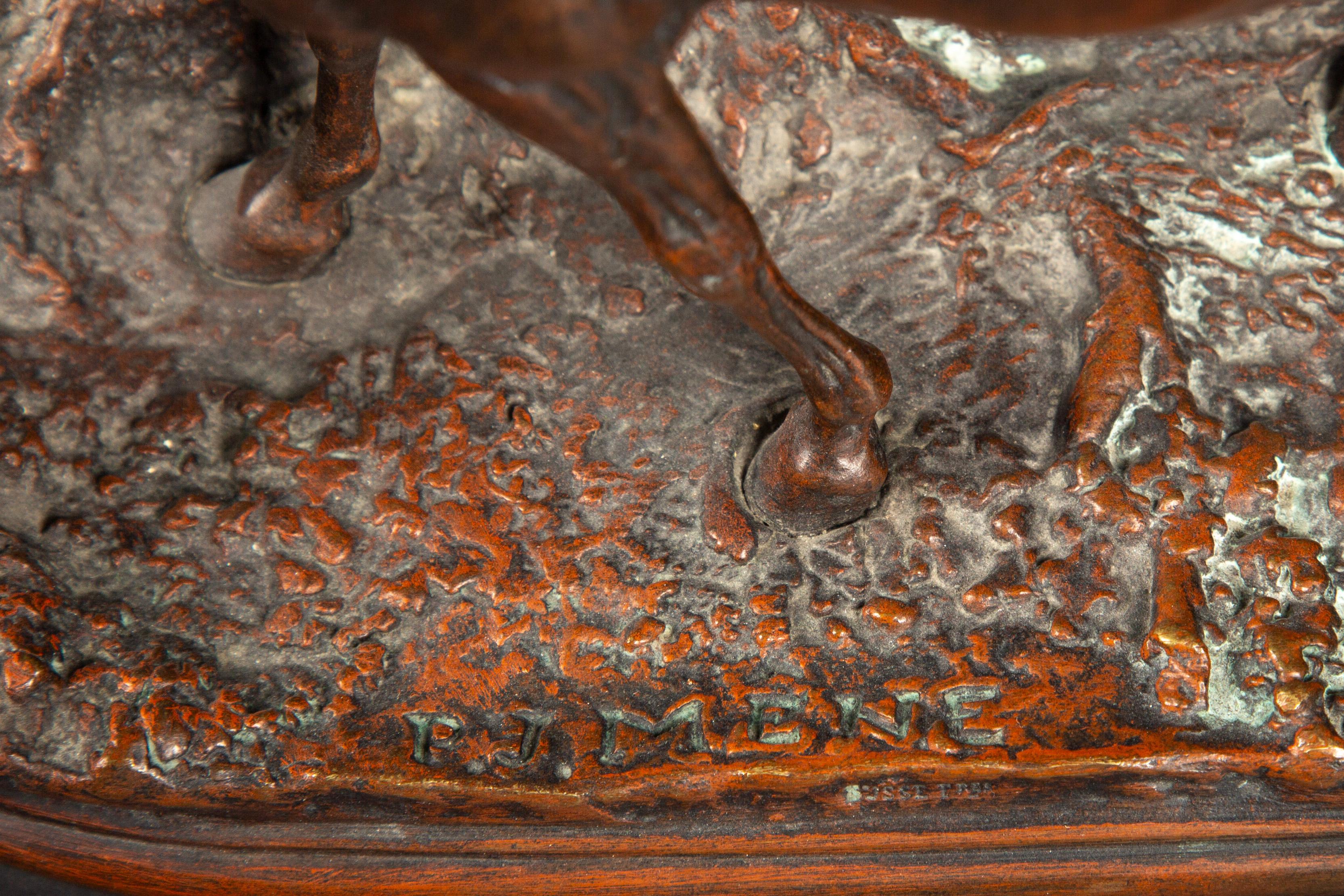 Das Pferd im Paddock aus dem 19. Jahrhundert: Bronzestatue von Pierre-Jules Mêne im Angebot 2