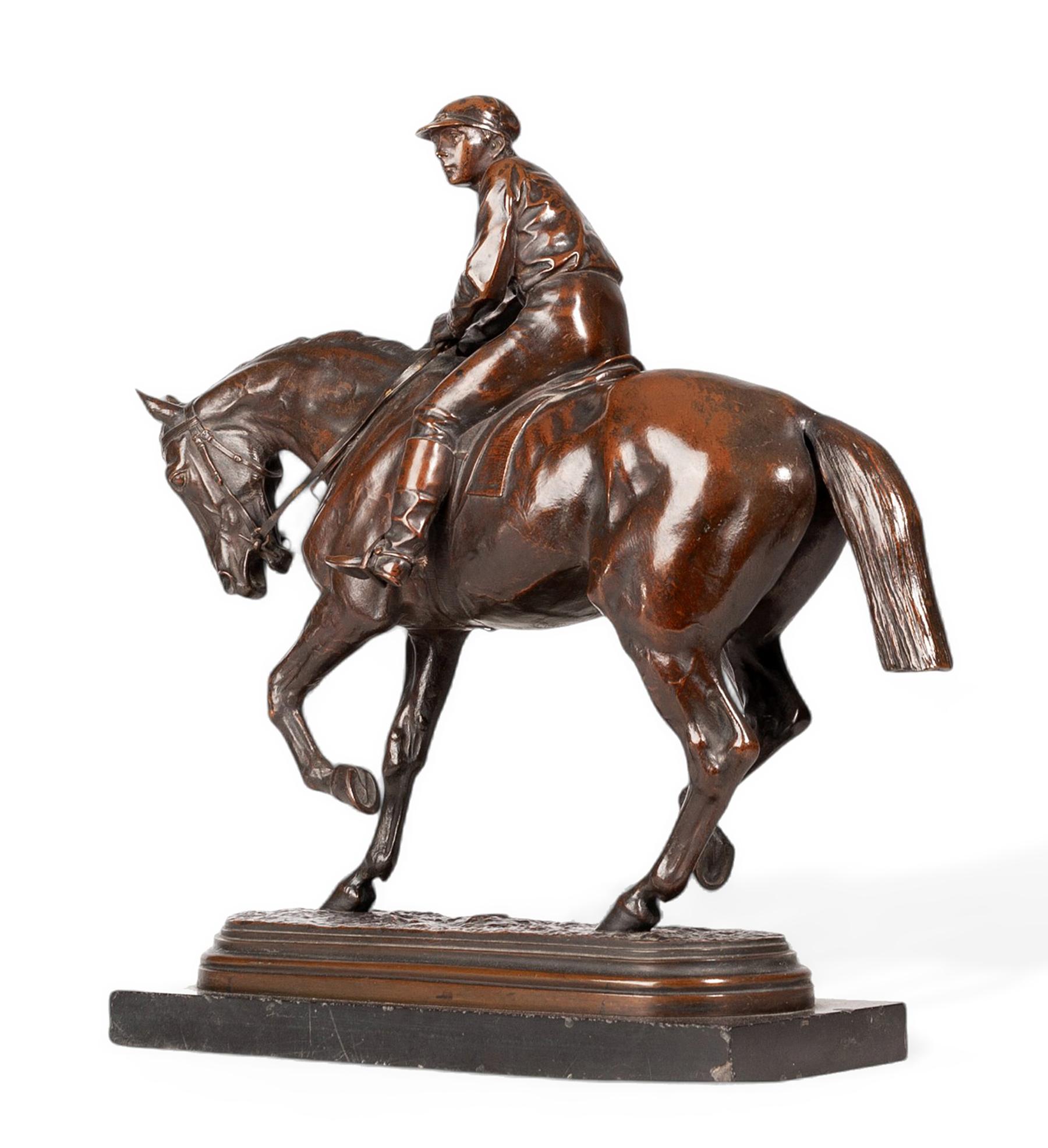 Français Sculpture du 19ème siècle « Le Grand Jockey » d'Isidore-Jules Bonheur