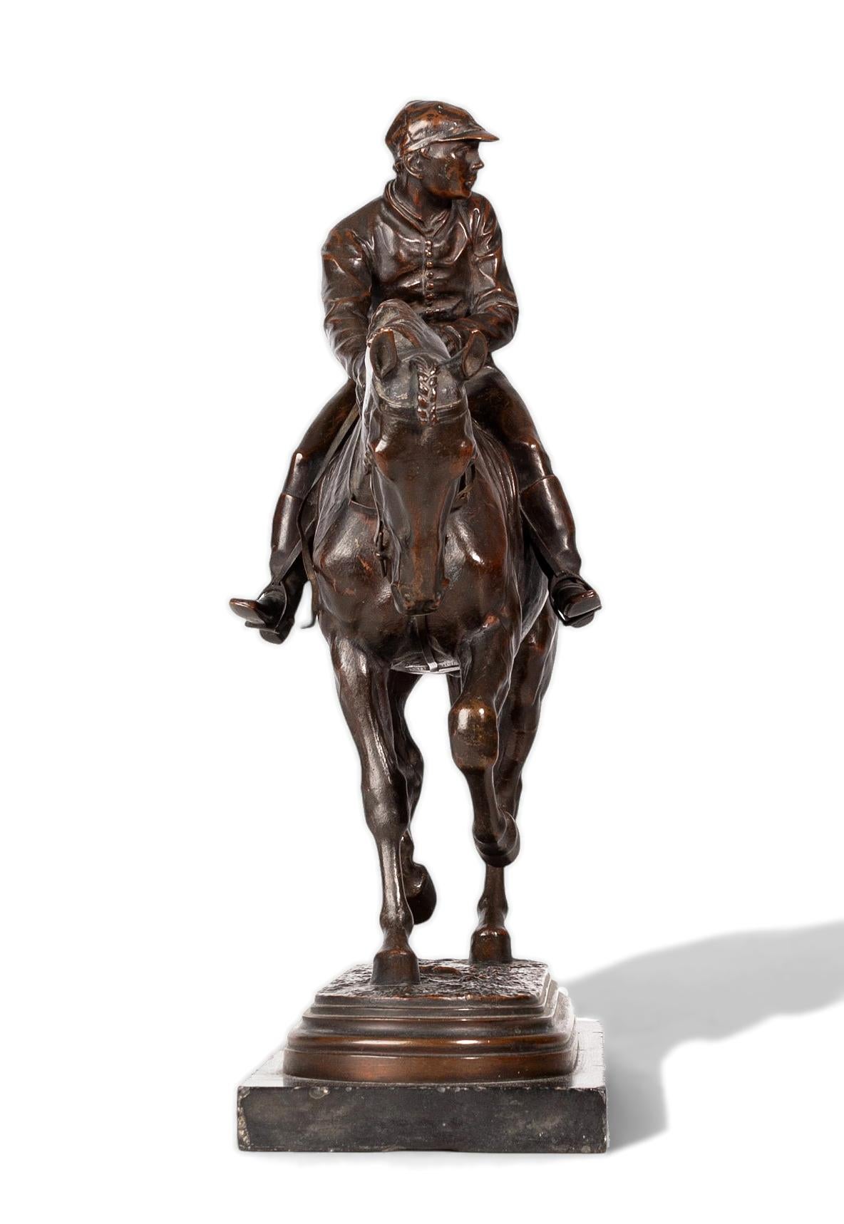 Sculpture du 19ème siècle « Le Grand Jockey » d'Isidore-Jules Bonheur Bon état à North Miami, FL