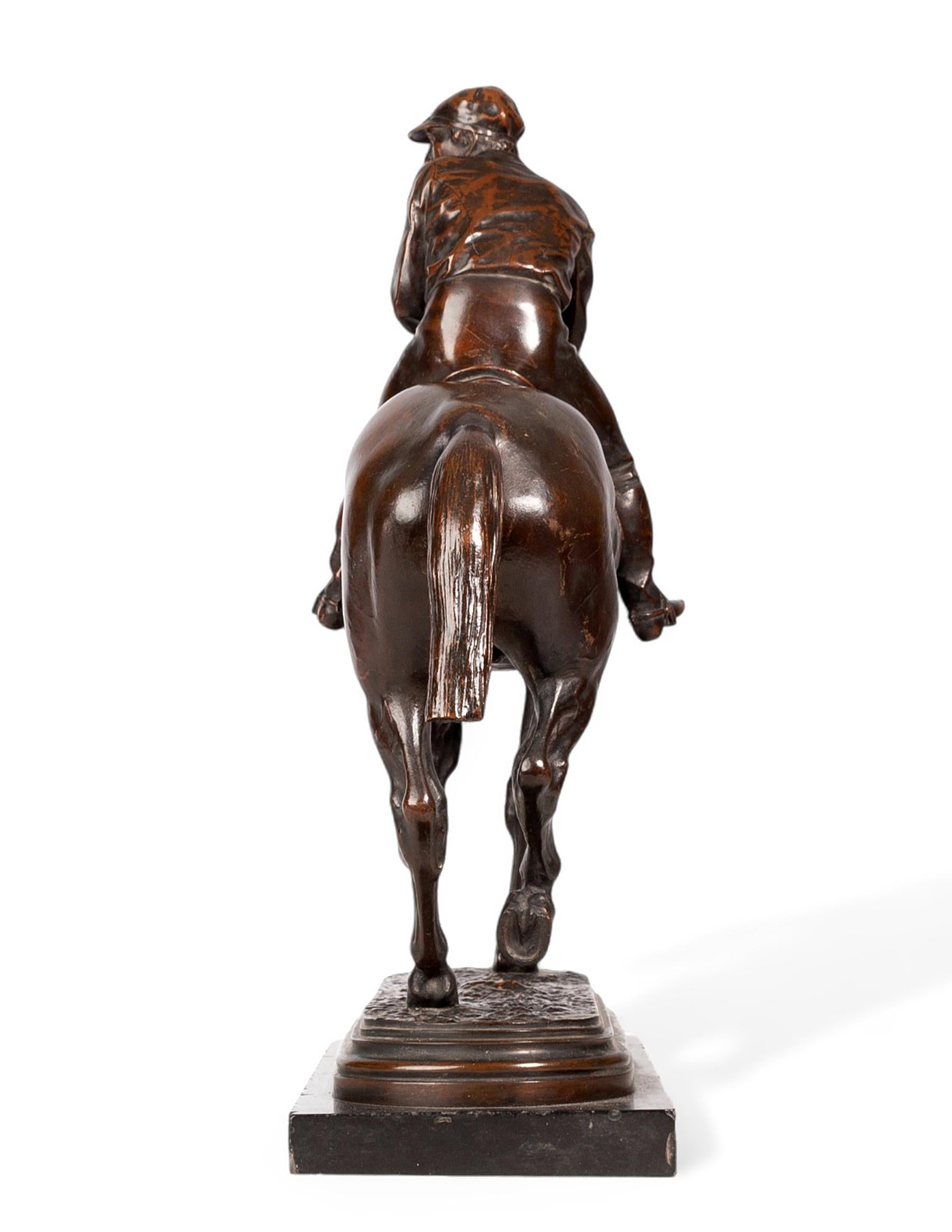 Fin du XIXe siècle Sculpture du 19ème siècle « Le Grand Jockey » d'Isidore-Jules Bonheur