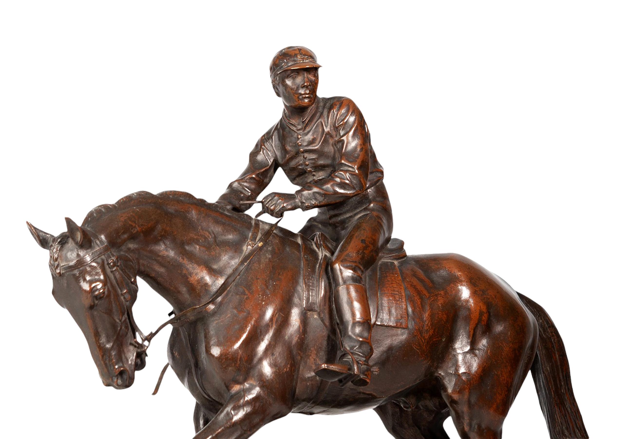 Métal Sculpture du 19ème siècle « Le Grand Jockey » d'Isidore-Jules Bonheur