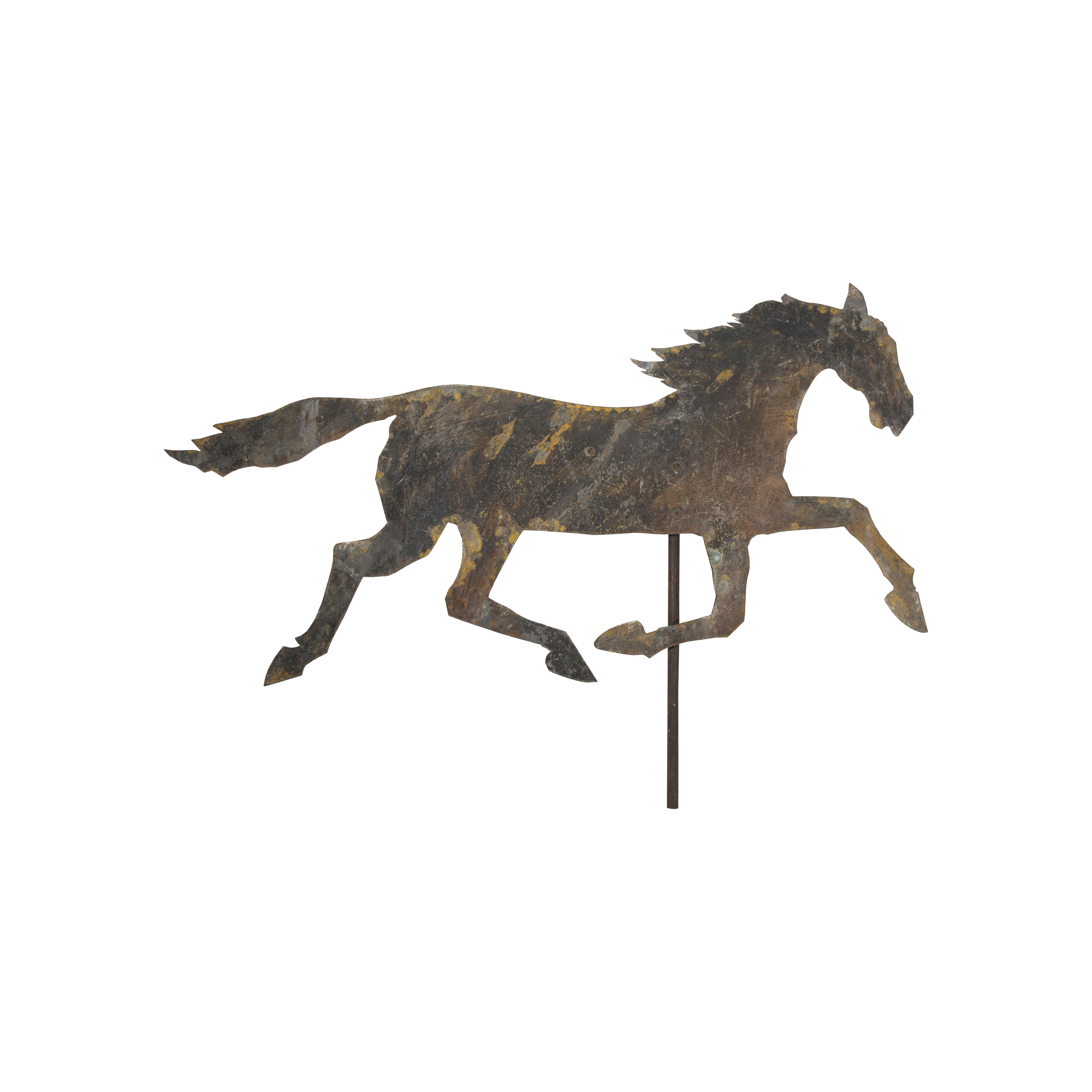 Iron 19th Century Horse Weather Vane For Sale