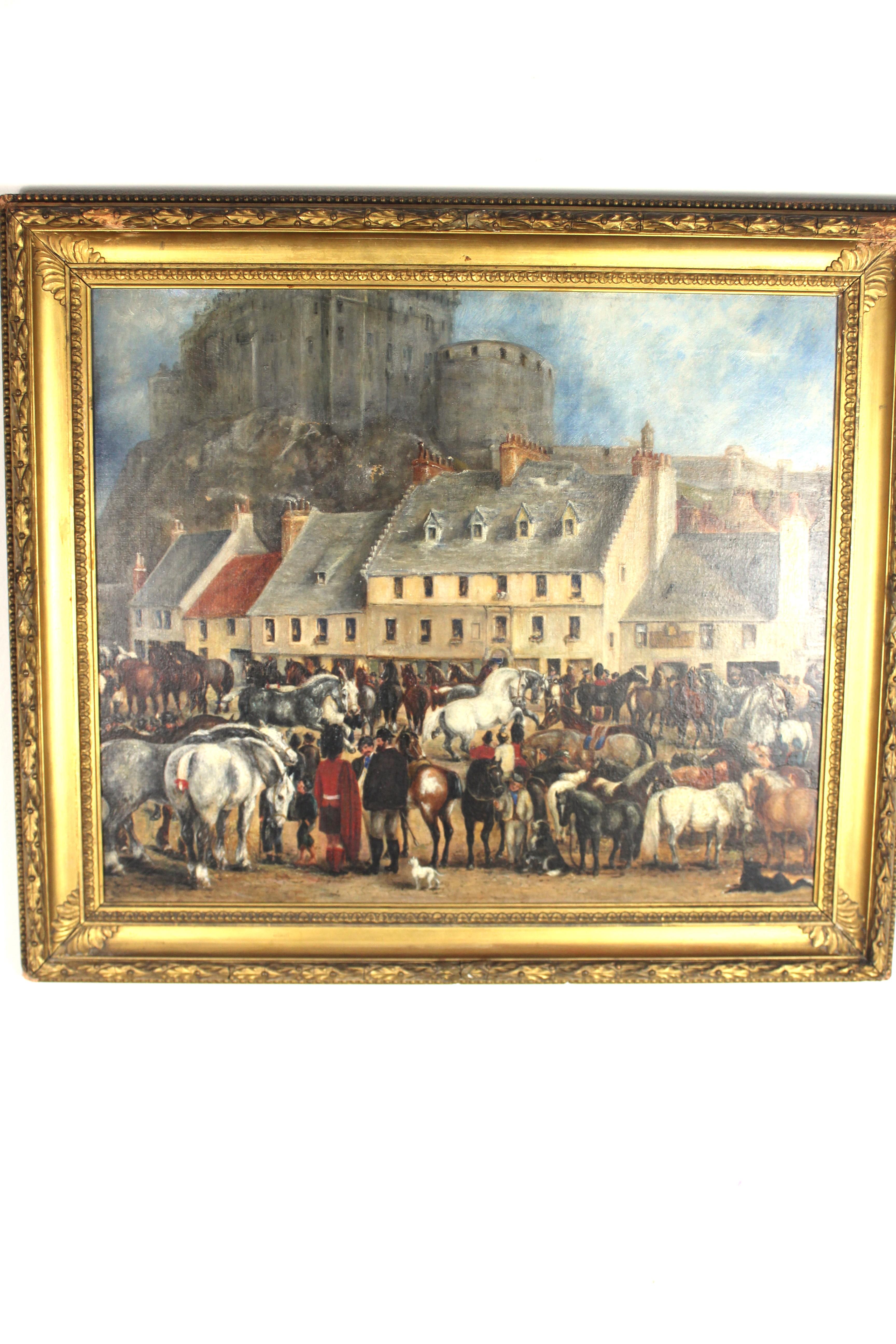 Painted 19th-century Horse Painting For Sale