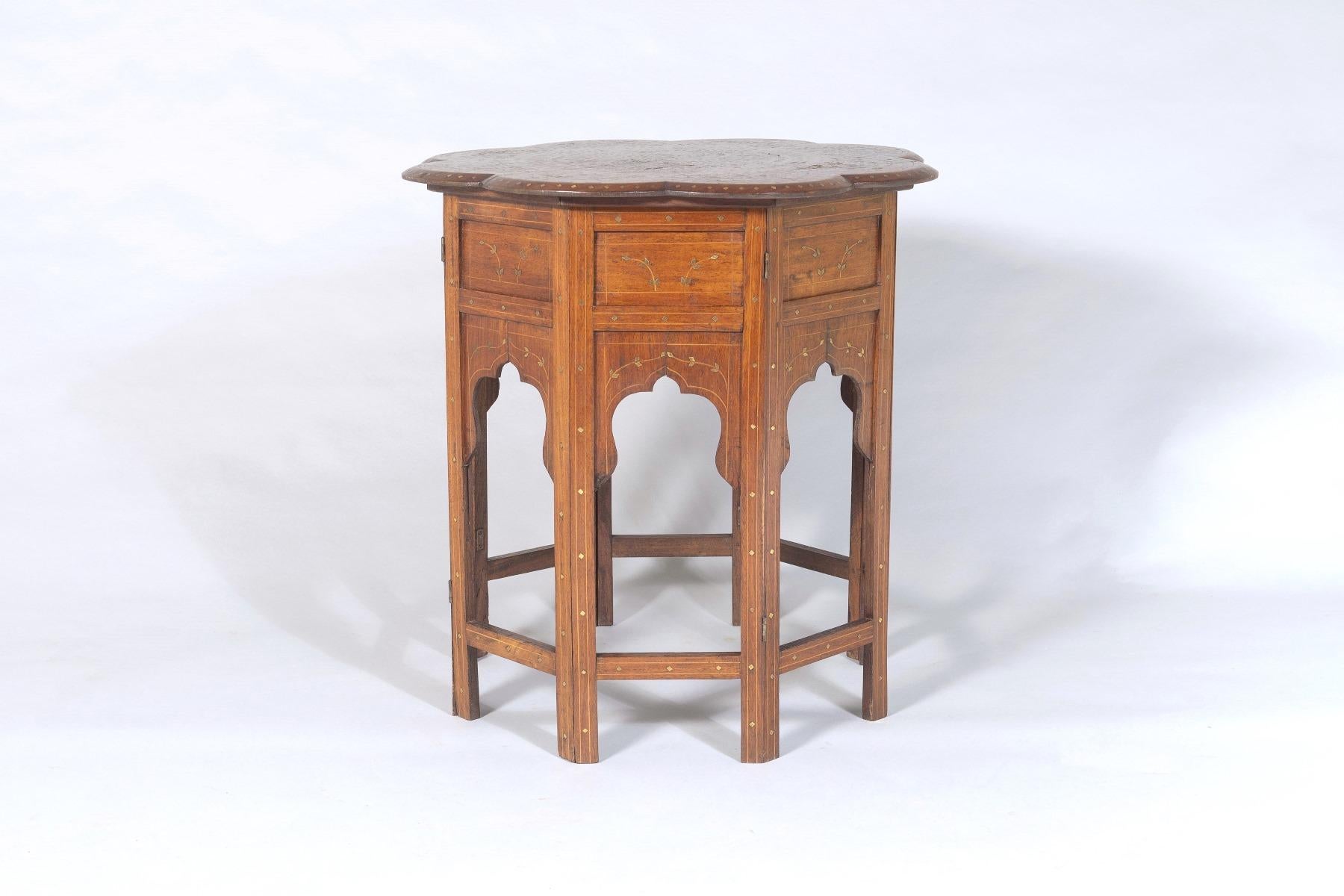 19th Century Hoshiarpur Inlaid Occasional Side Table – British India 5