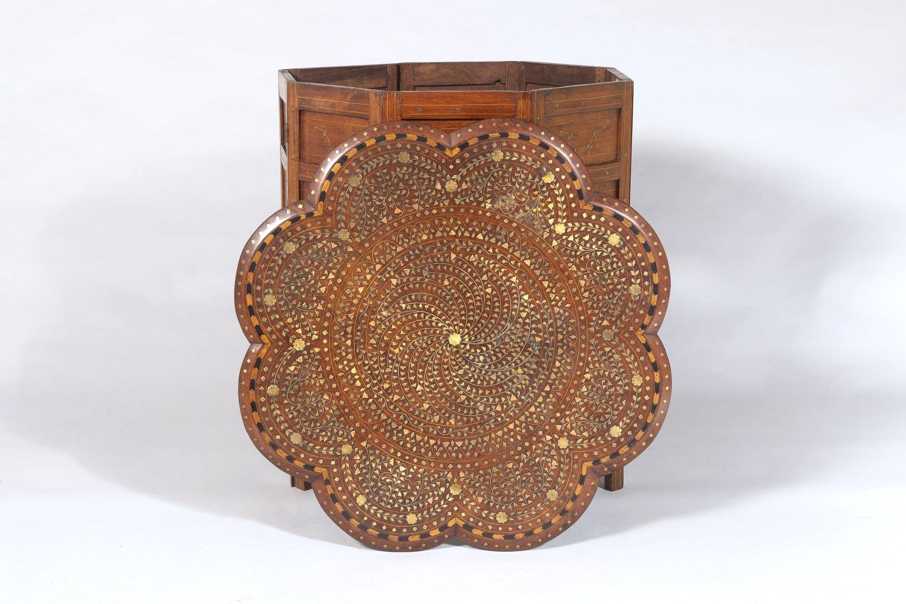 Anglo-Indian 19th Century Hoshiarpur Inlaid Occasional Side Table – British India