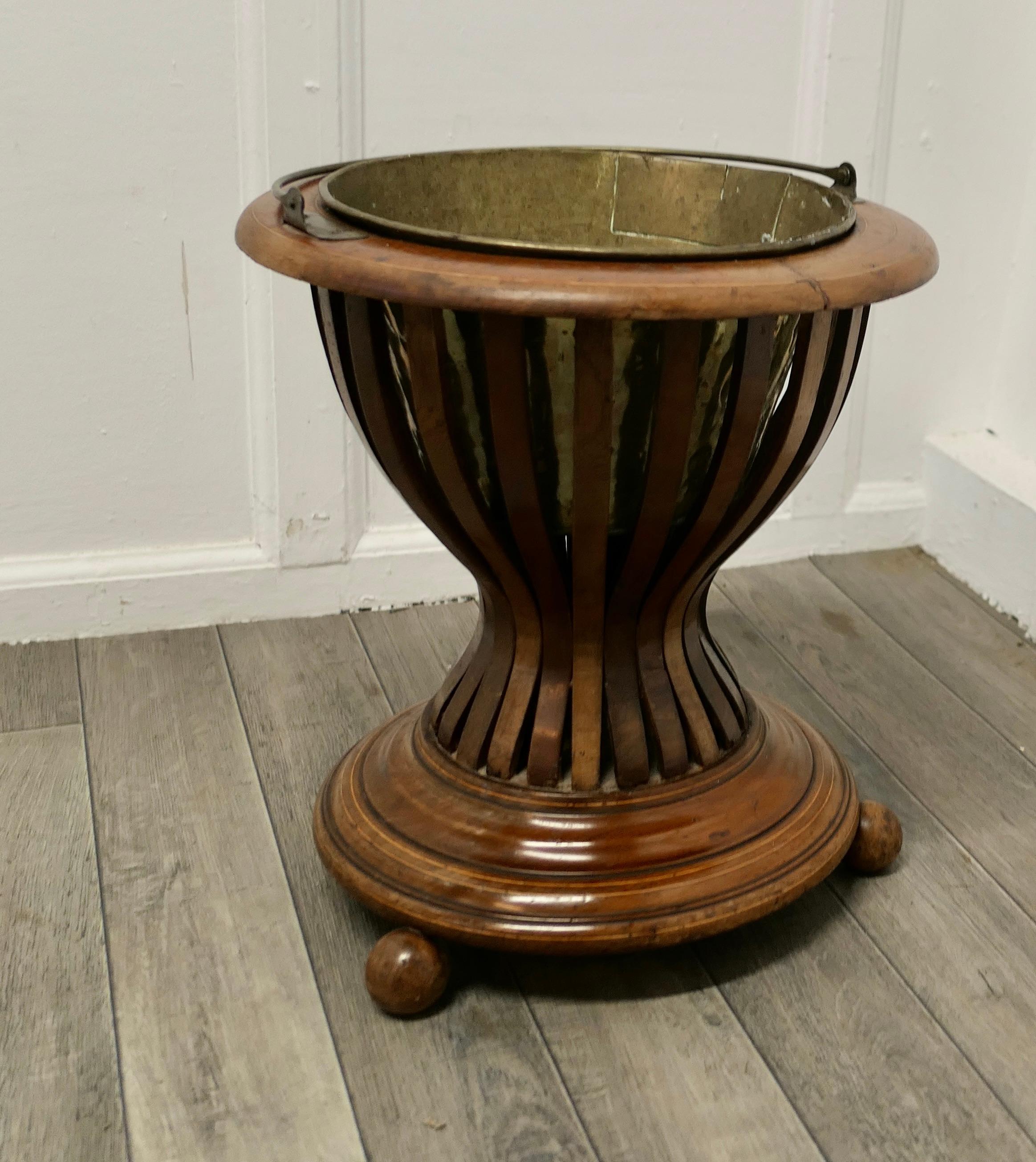 Dutch Colonial 19th Century Hourglass Peat Bucket Planter For Sale