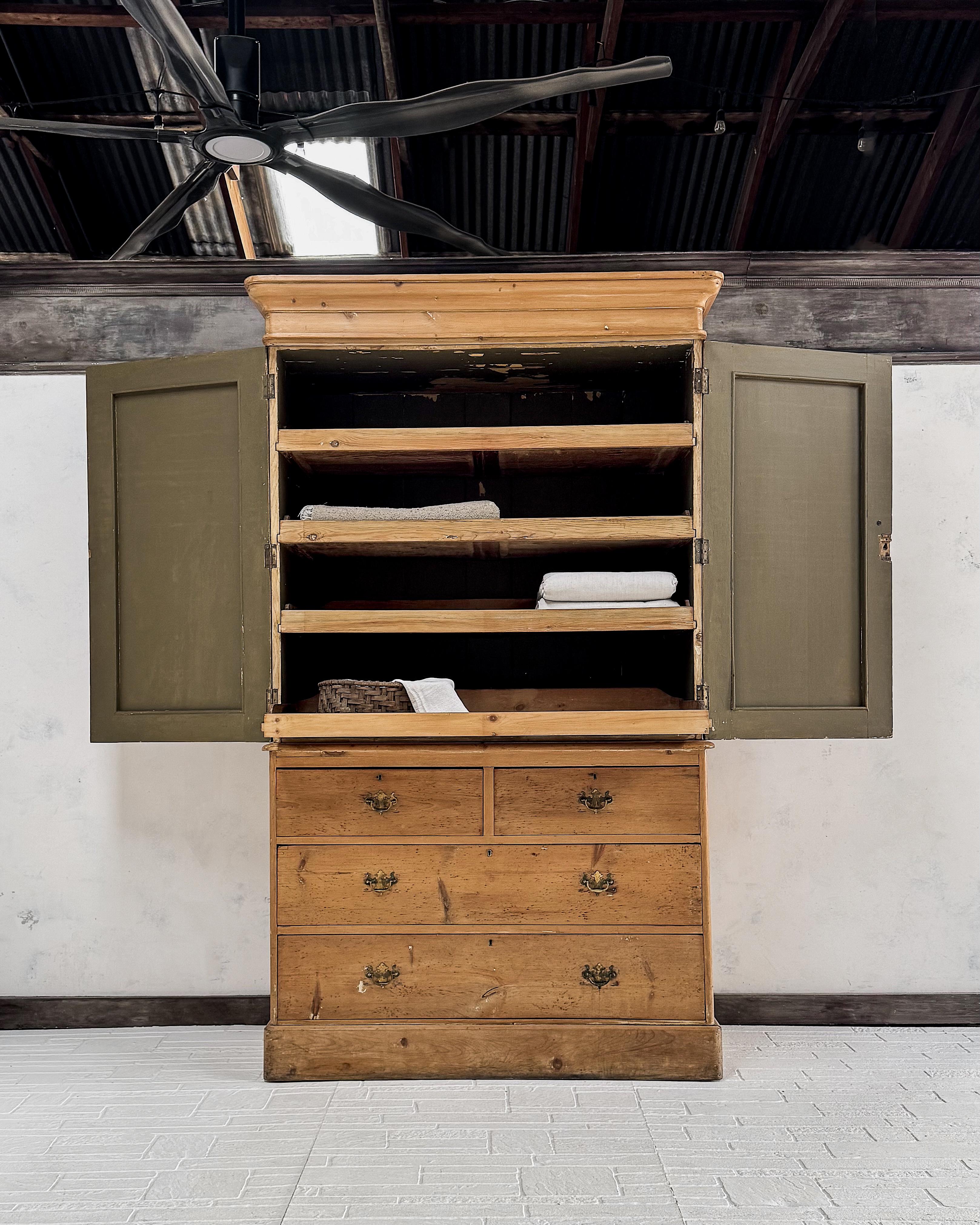 19th Century Housekeeper's Cupboard with Arched Panel Doors 7