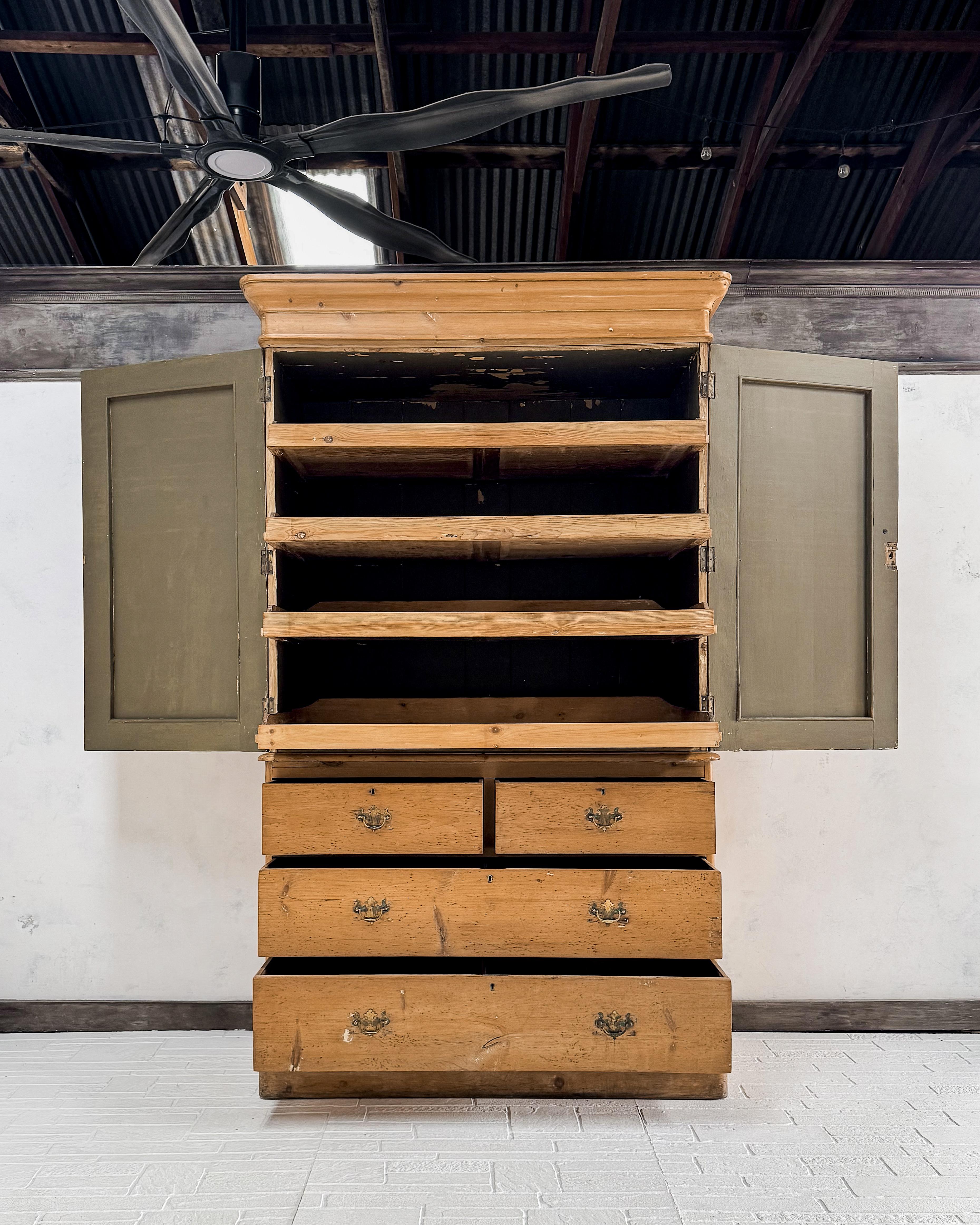 19th Century Housekeeper's Cupboard with Arched Panel Doors 8