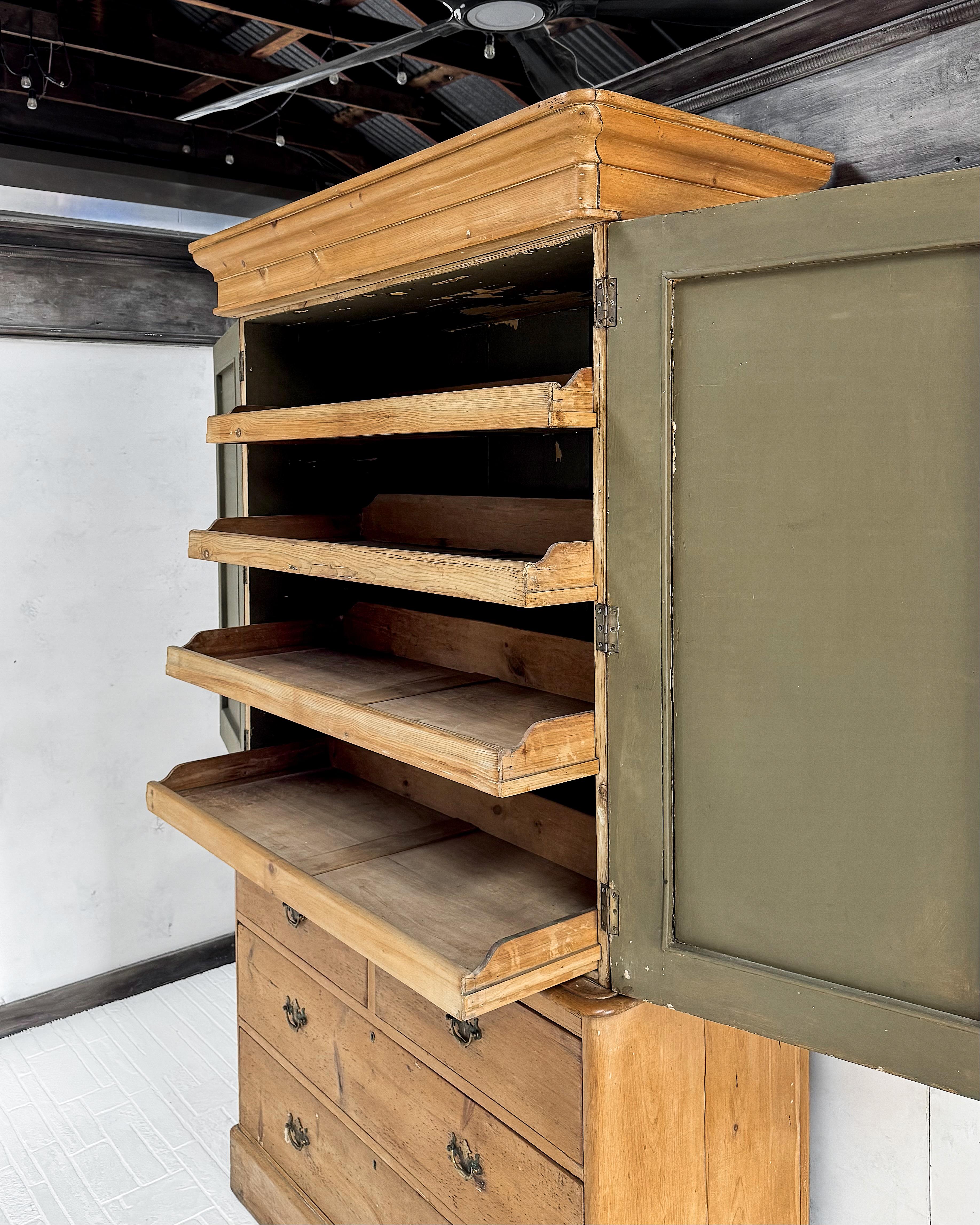 19th Century Housekeeper's Cupboard with Arched Panel Doors 9