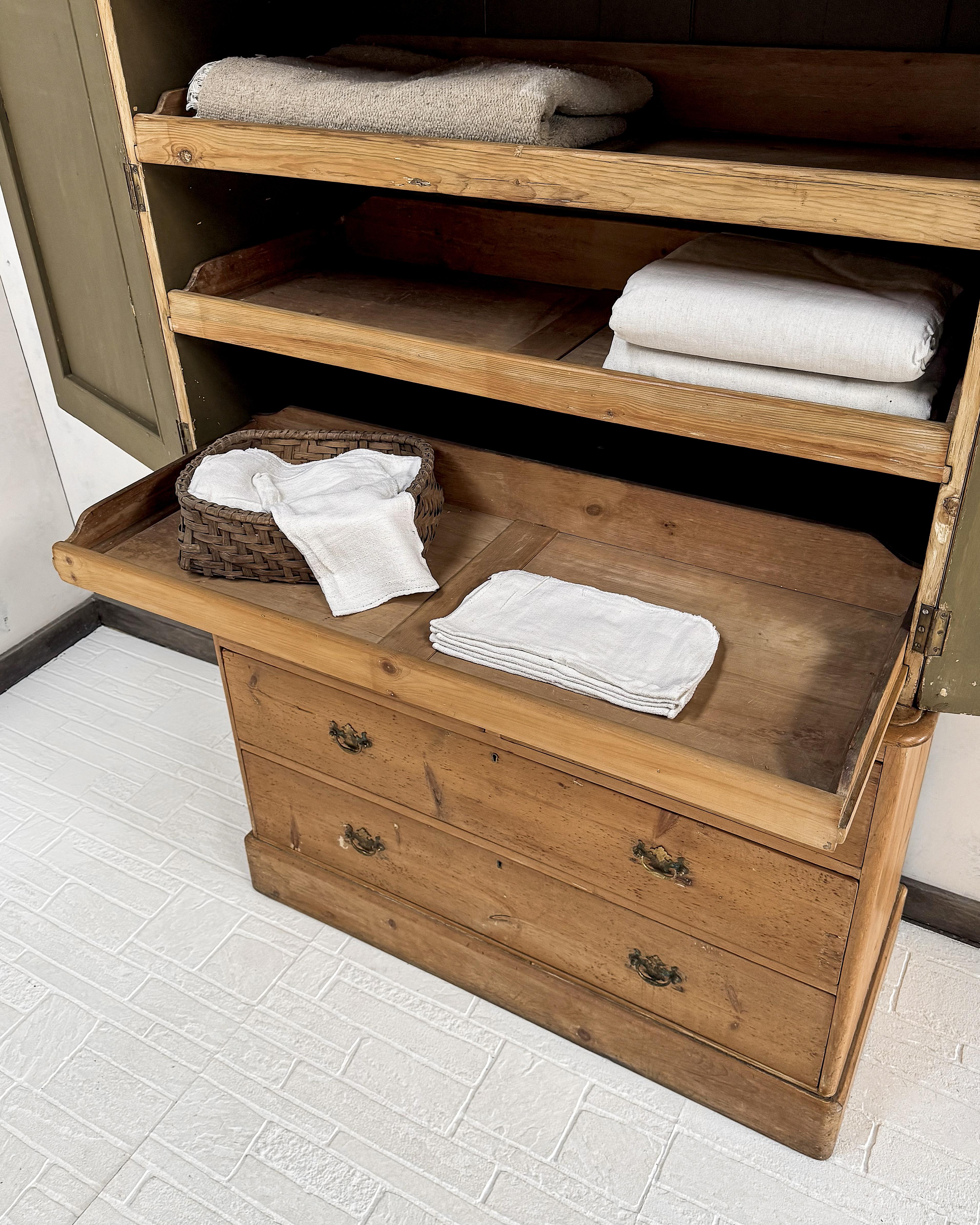 19th Century Housekeeper's Cupboard with Arched Panel Doors 10